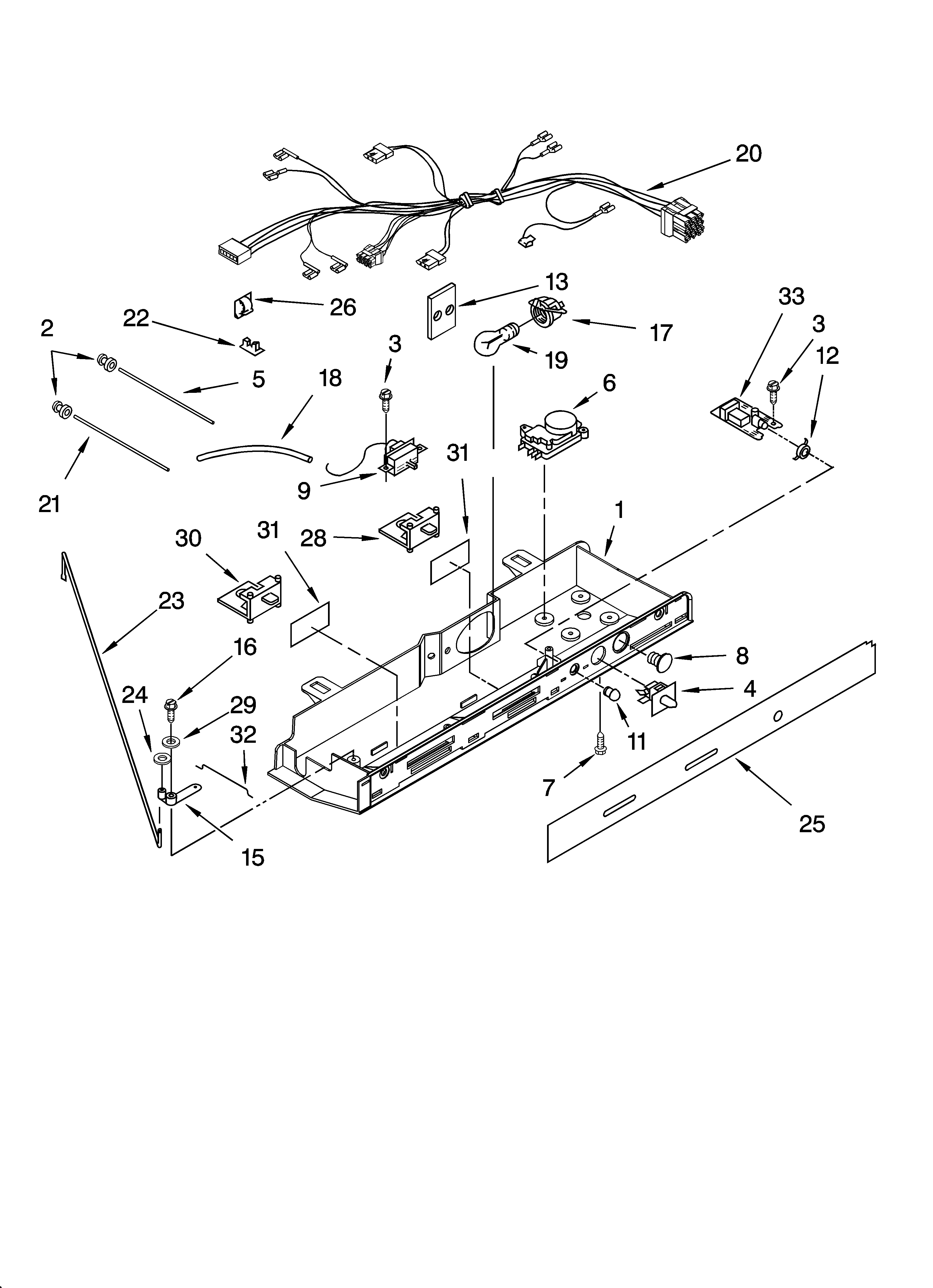 Kenmore 10654534400 control parts diagram