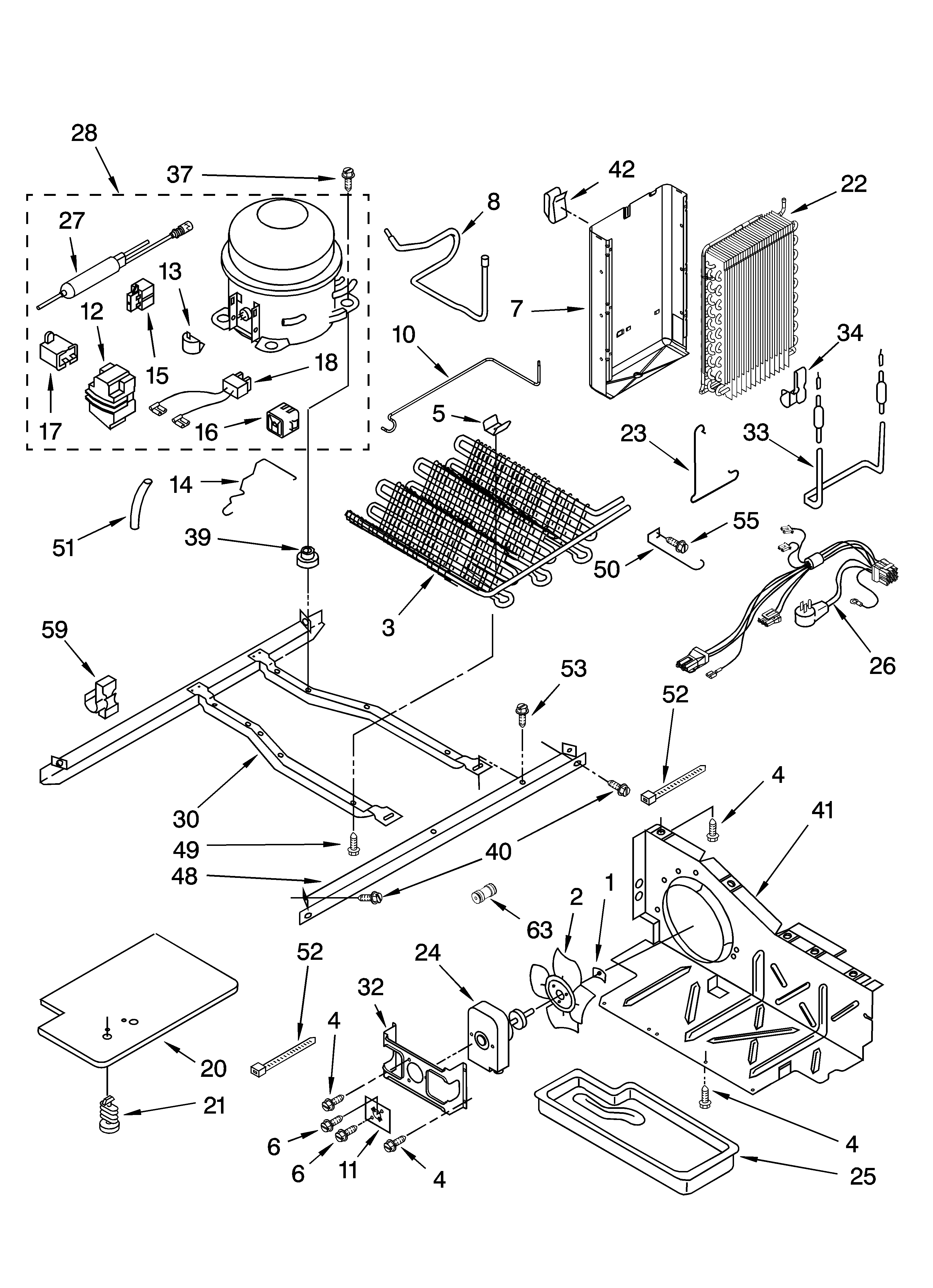 Kenmore 10654534400 unit parts diagram
