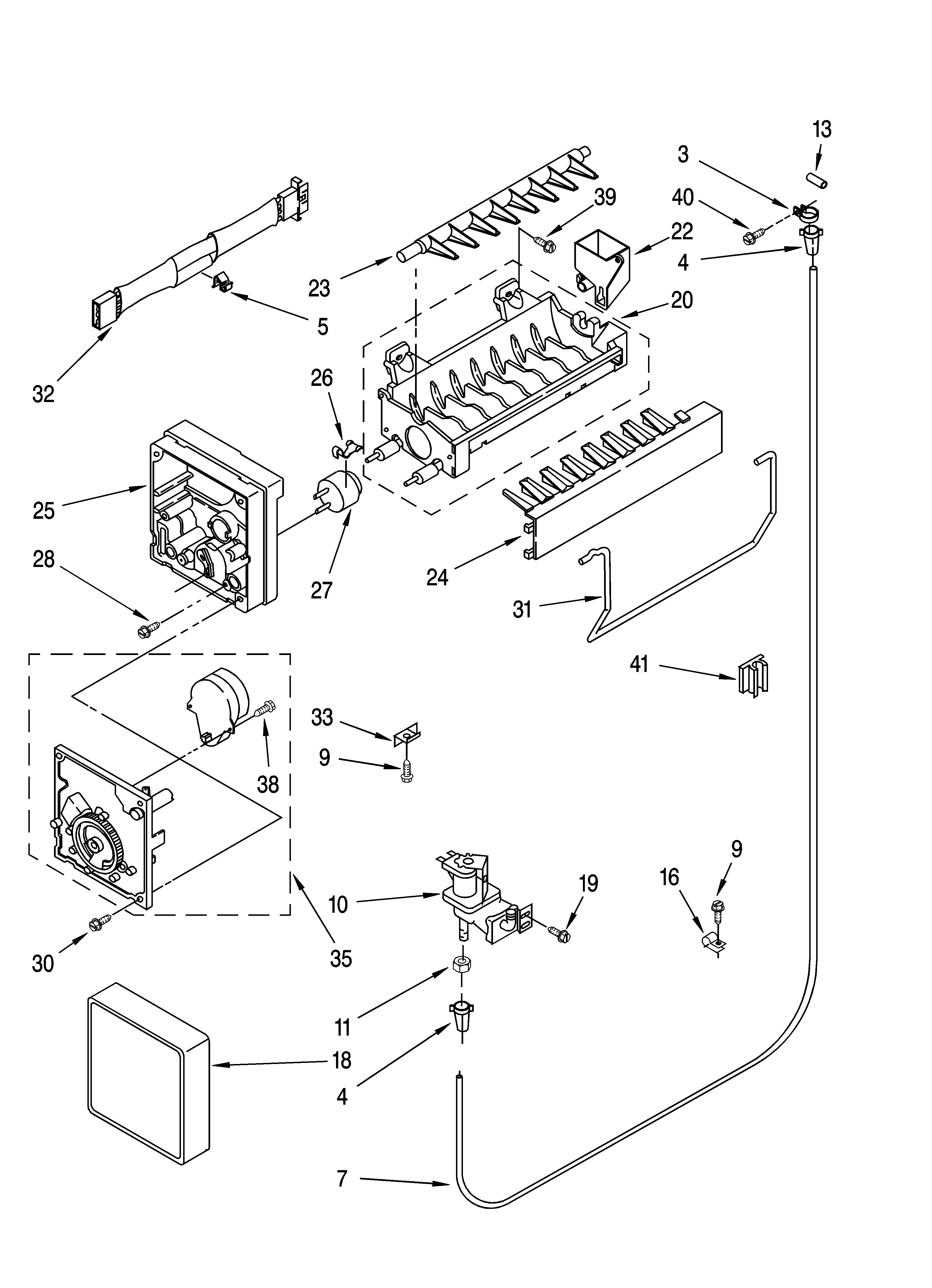 Kenmore 10677292790 icemaker parts diagram