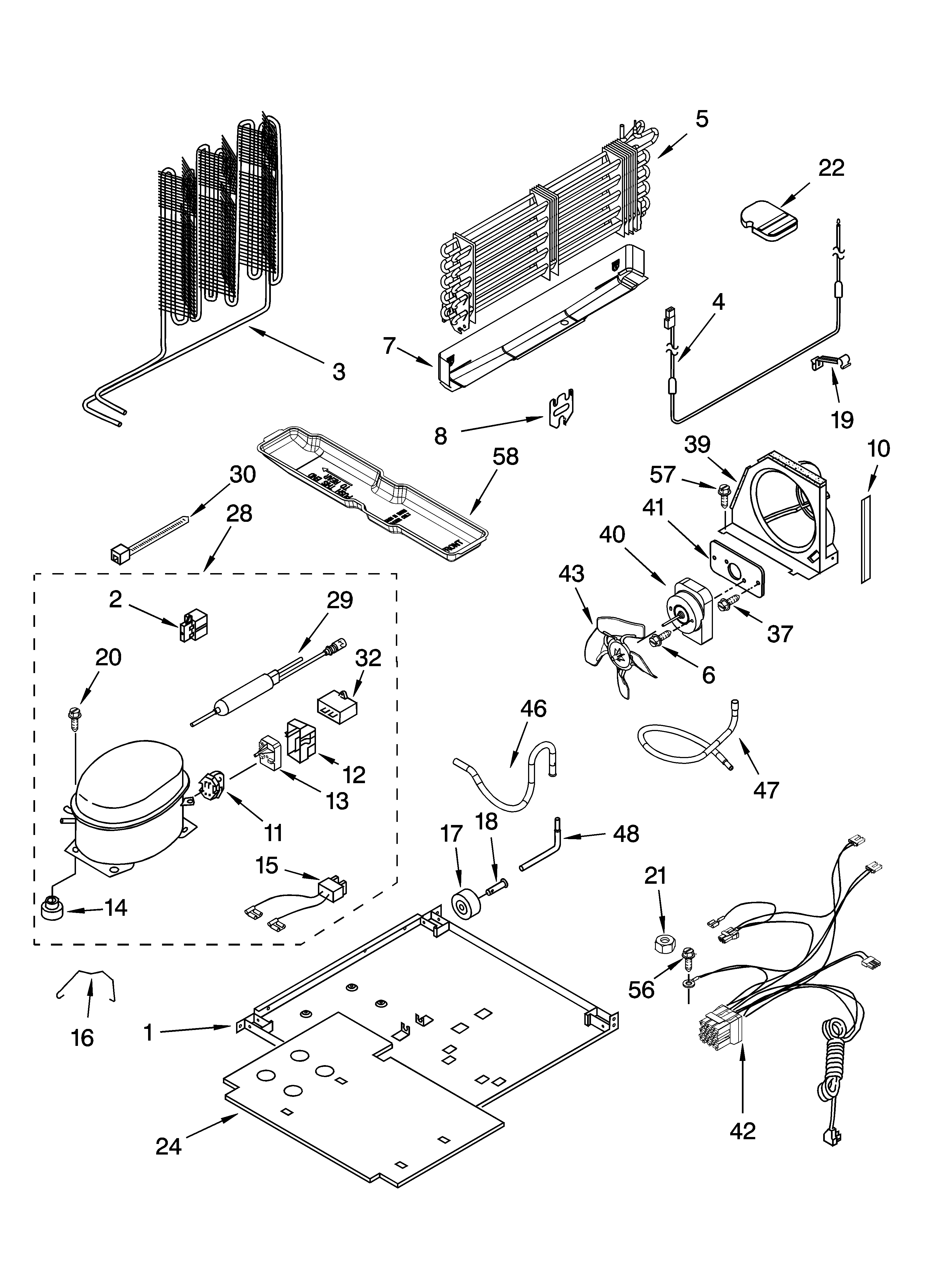 Kenmore 10675246400 unit parts diagram