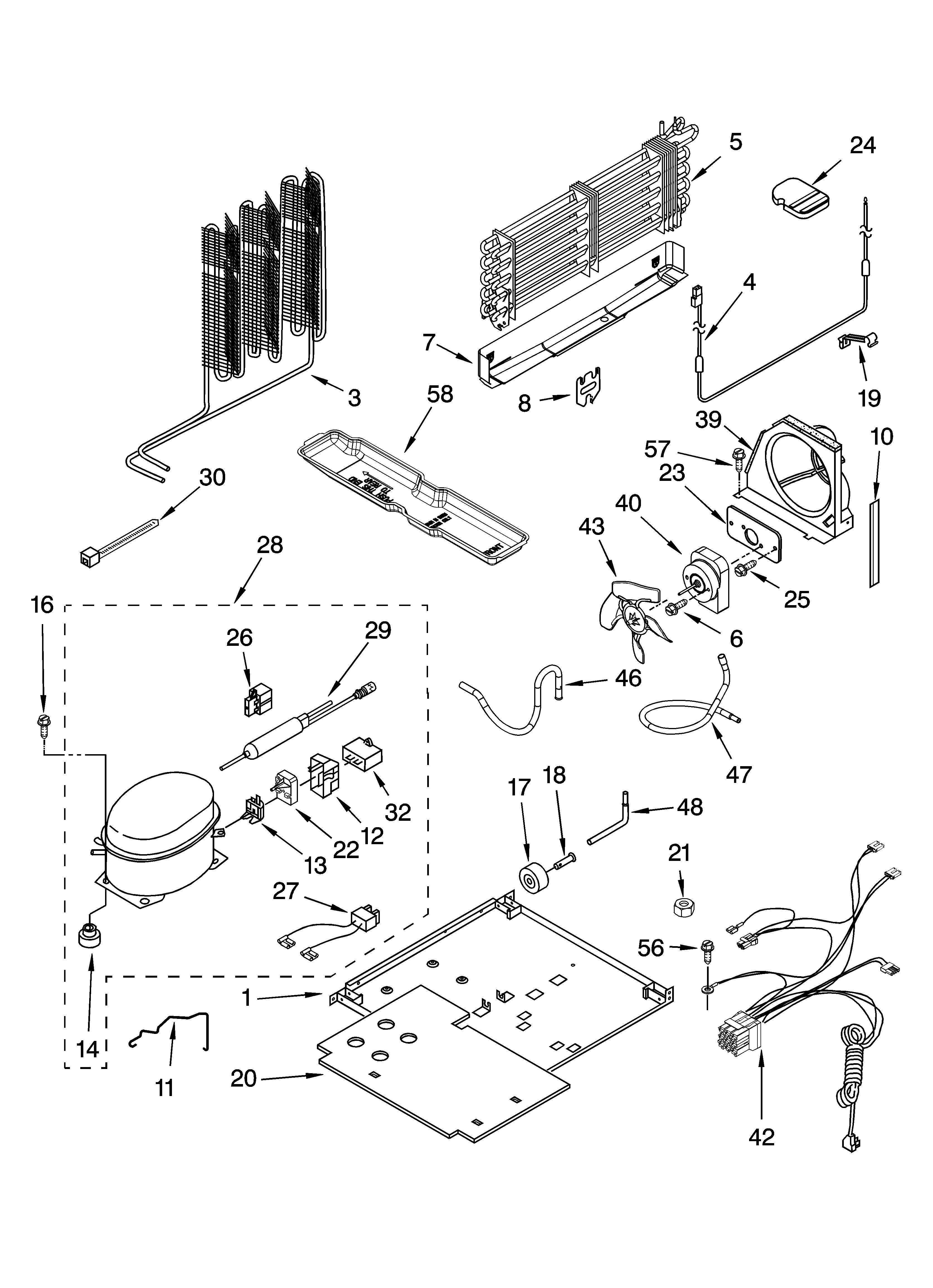 Kenmore 10675946400 unit parts diagram