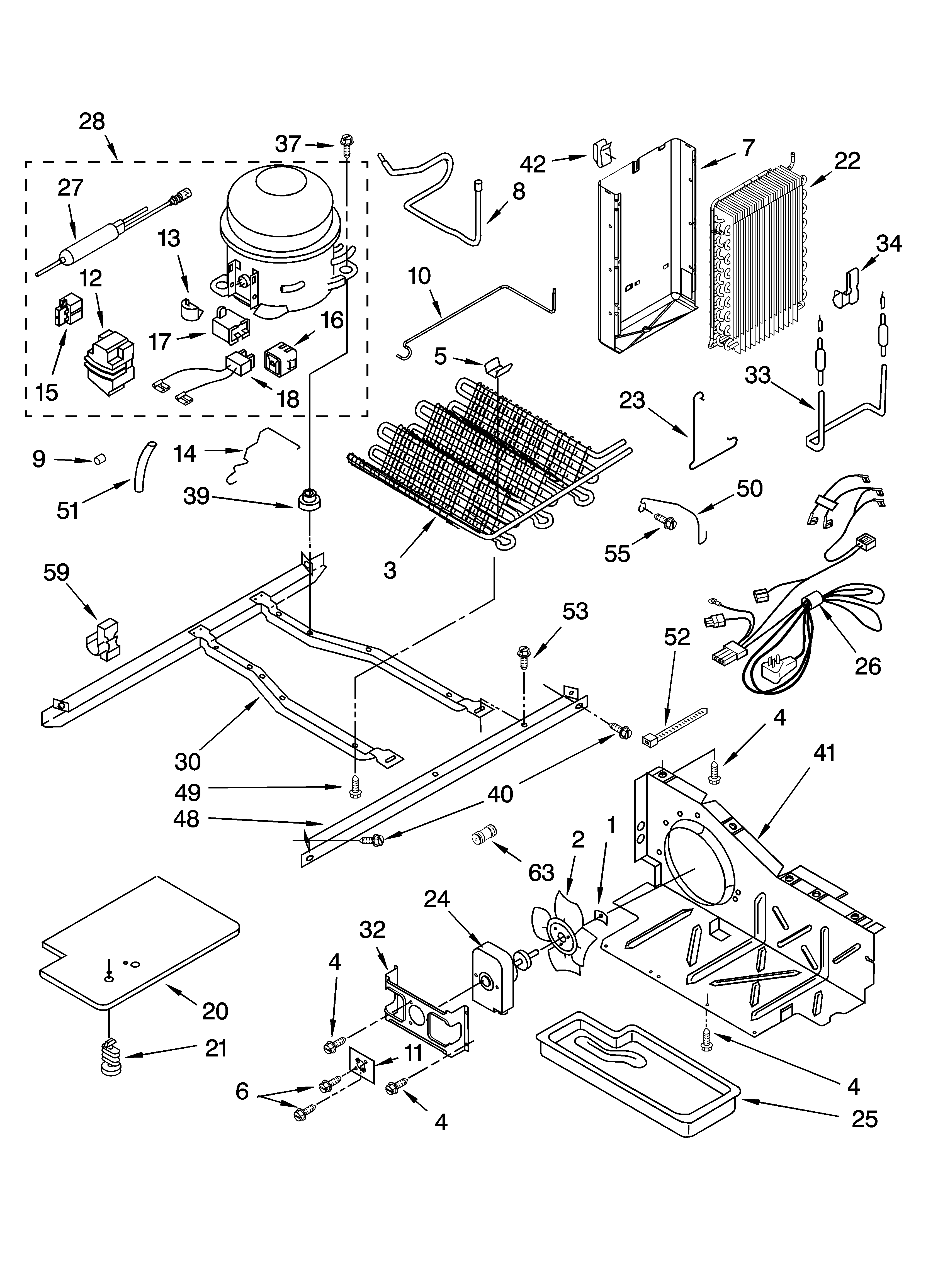 Kenmore 10654594400 unit parts diagram