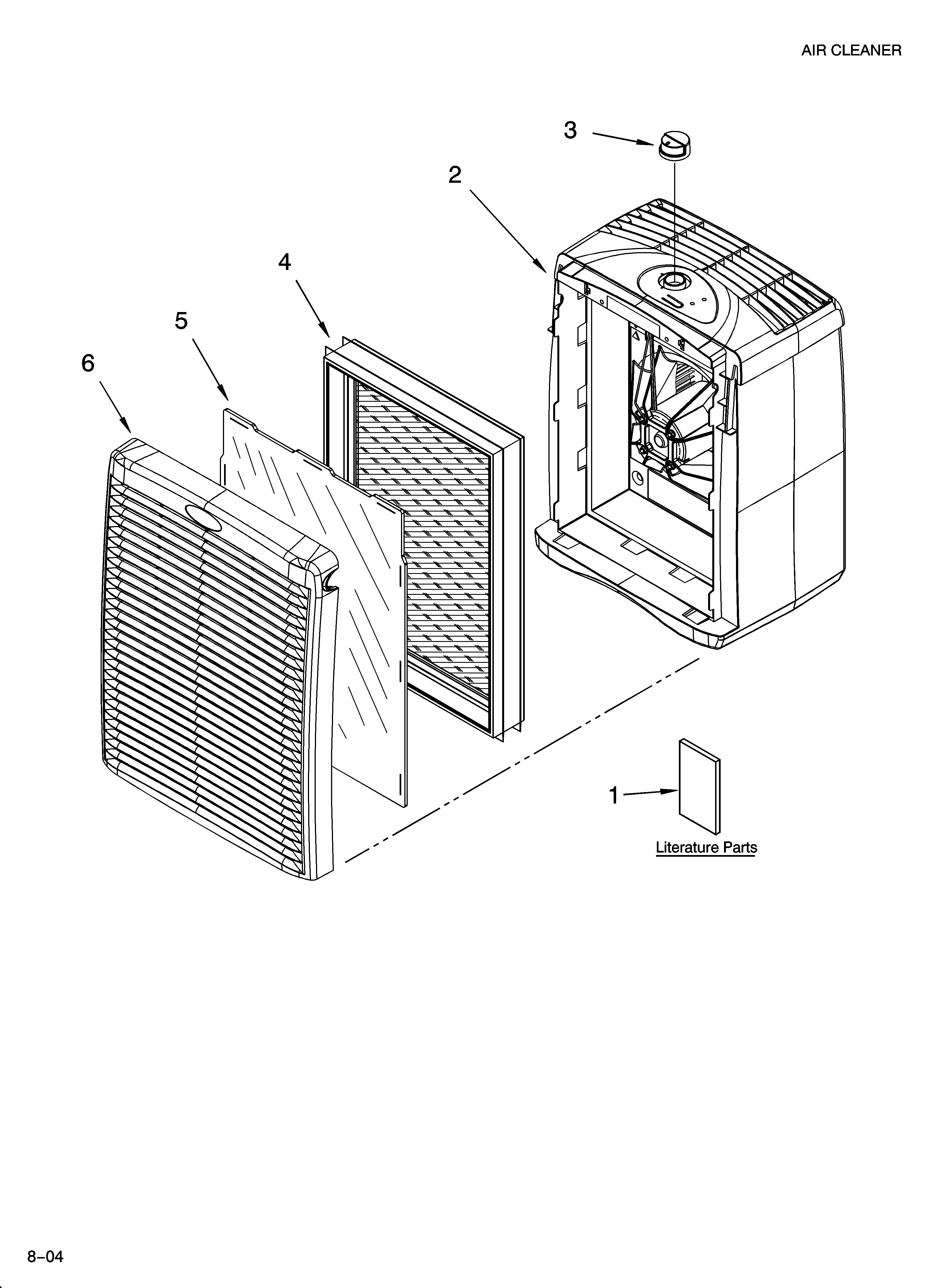 Kenmore 106832340 air cleaner parts diagram
