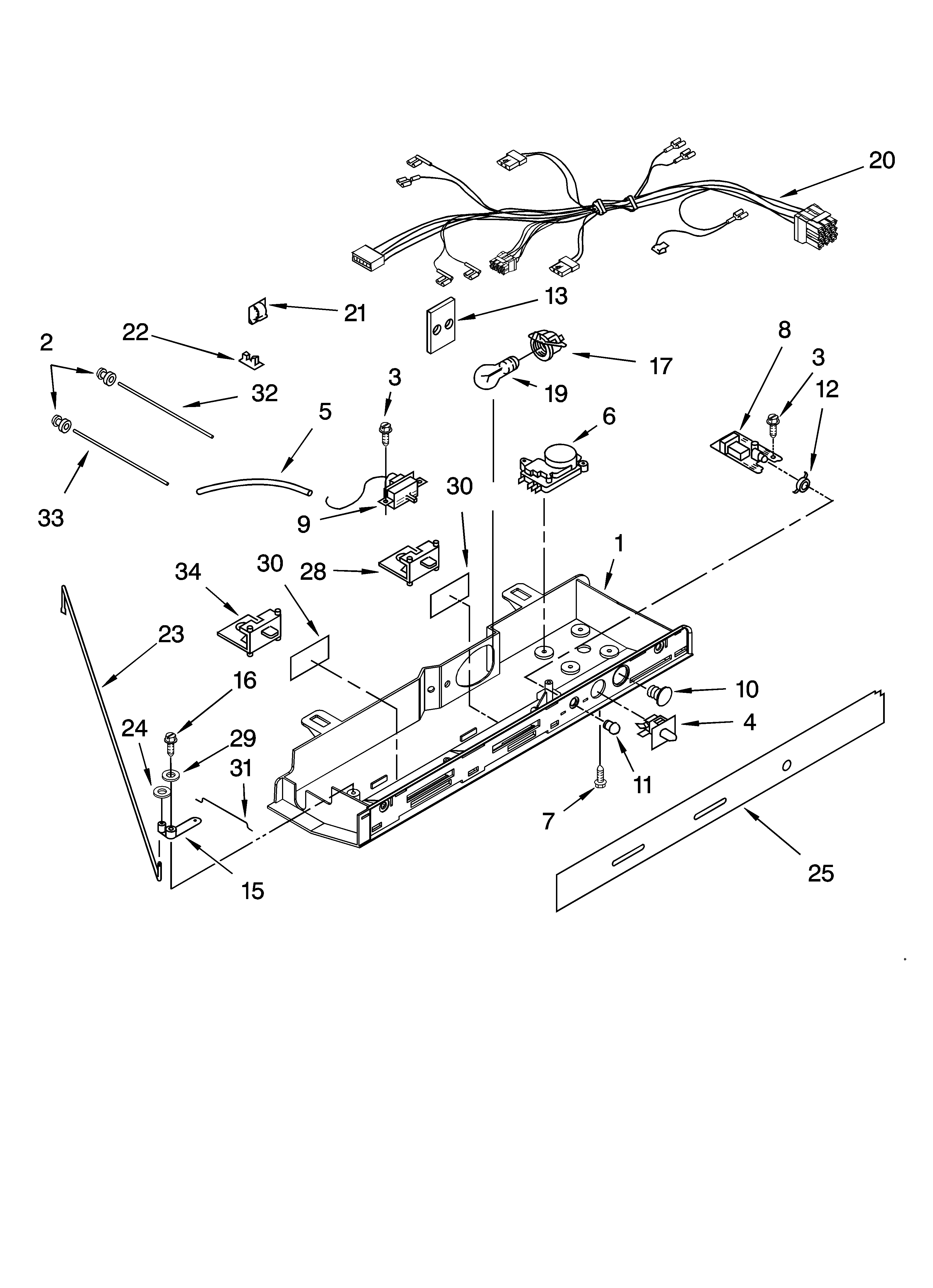 Kenmore 10654244400 control parts diagram