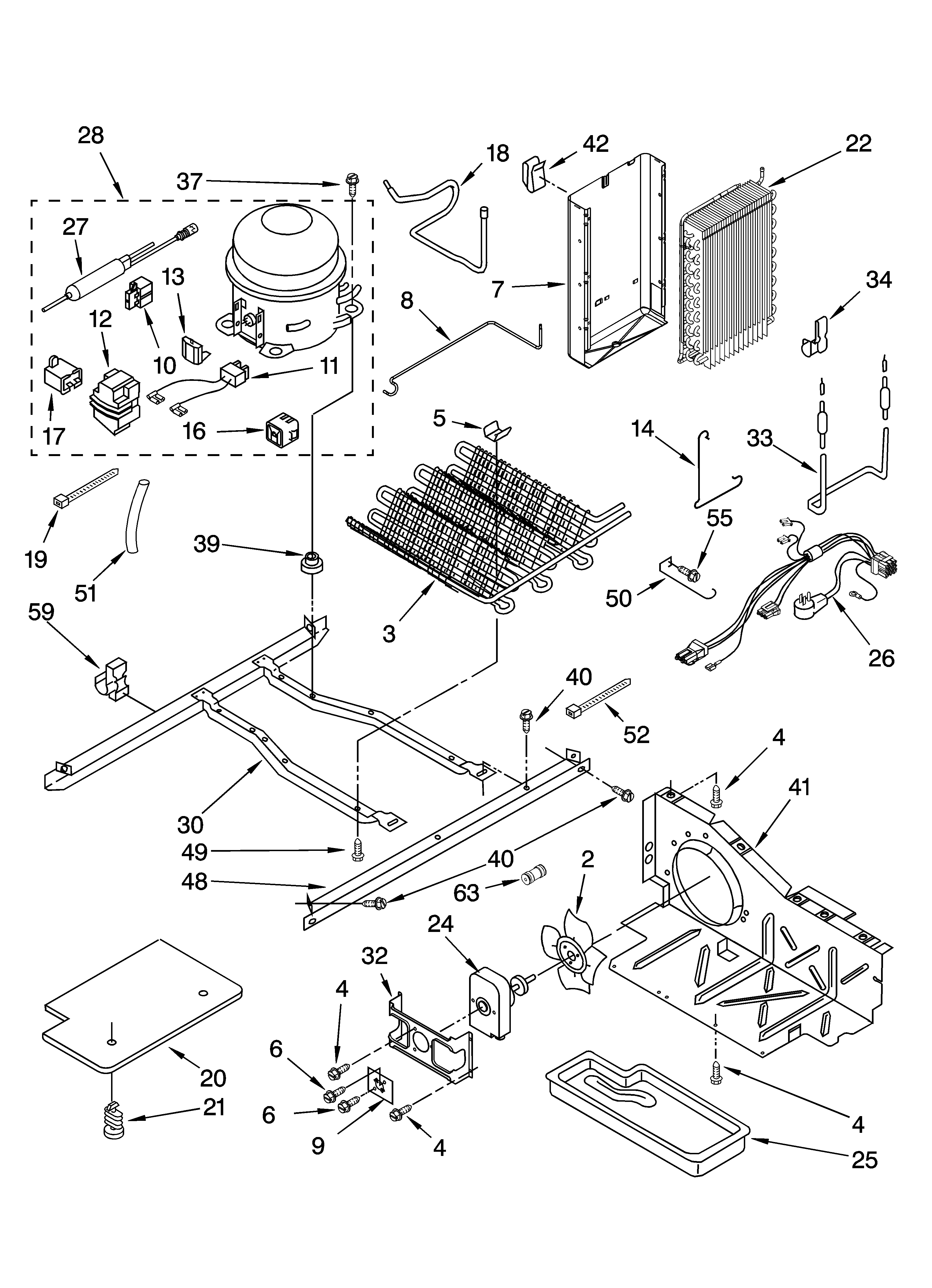 Kenmore 10654244400 unit parts diagram