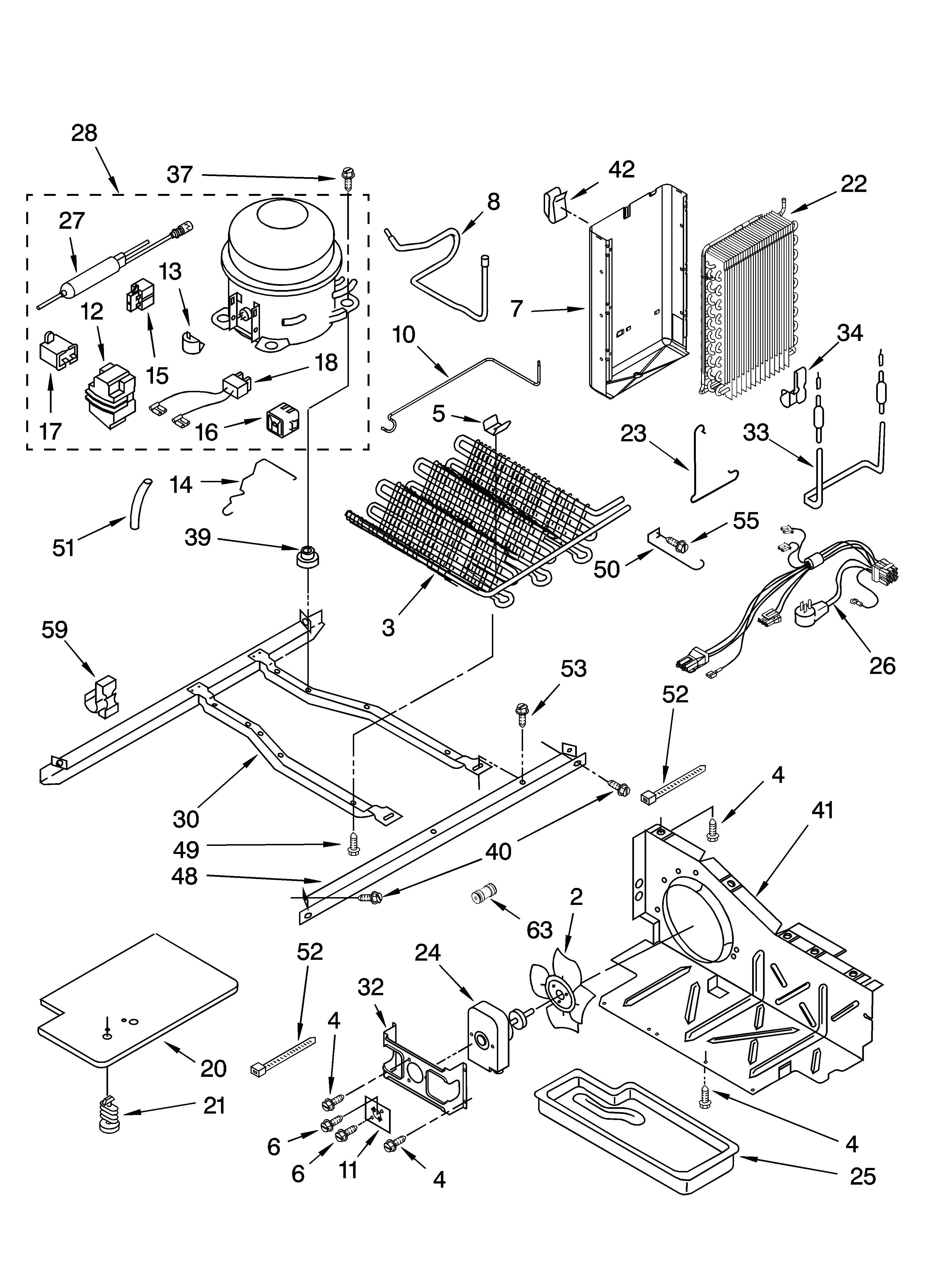 Kenmore 10656654500 unit parts diagram