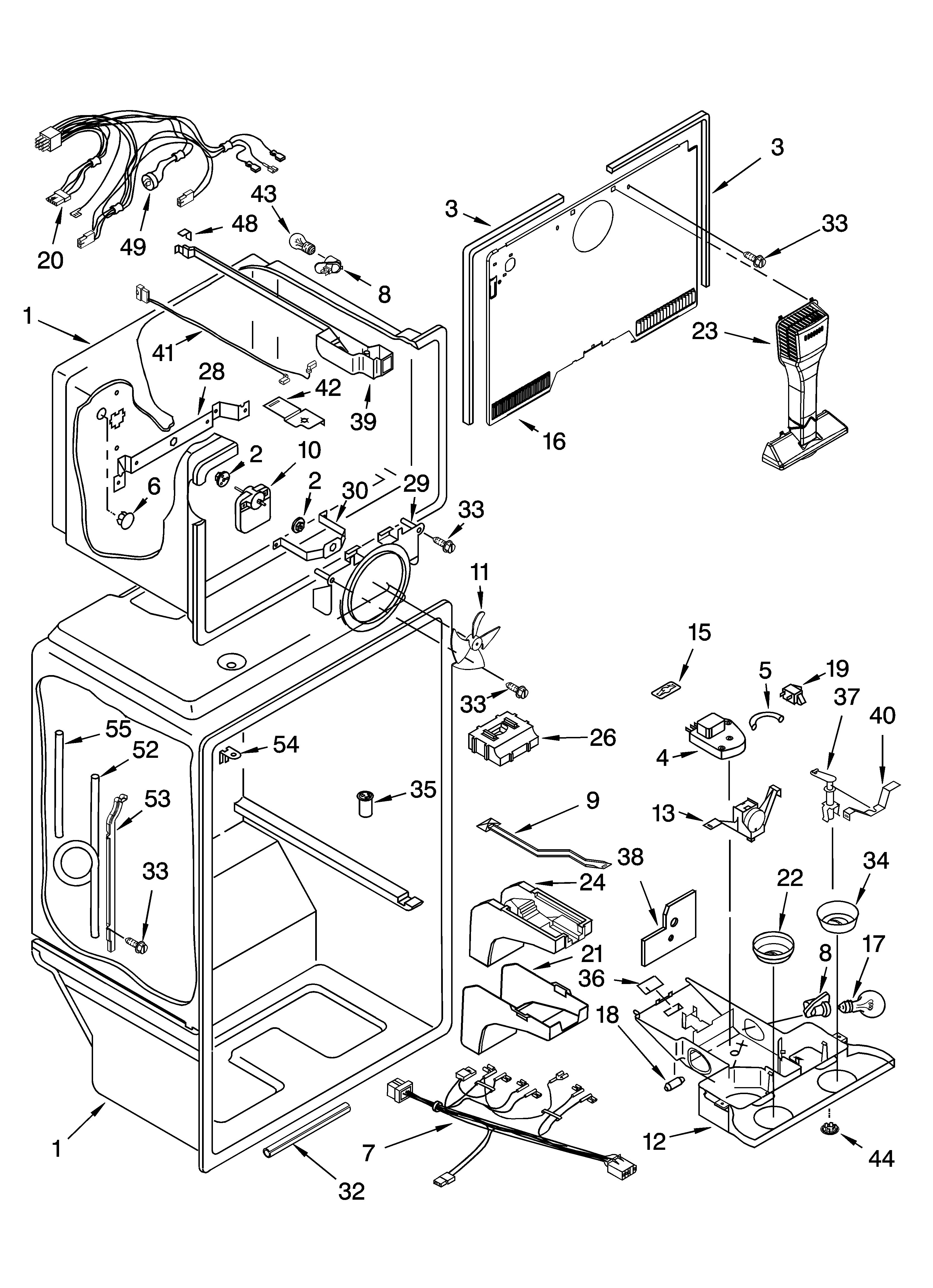 Kenmore 10676949400 liner parts diagram