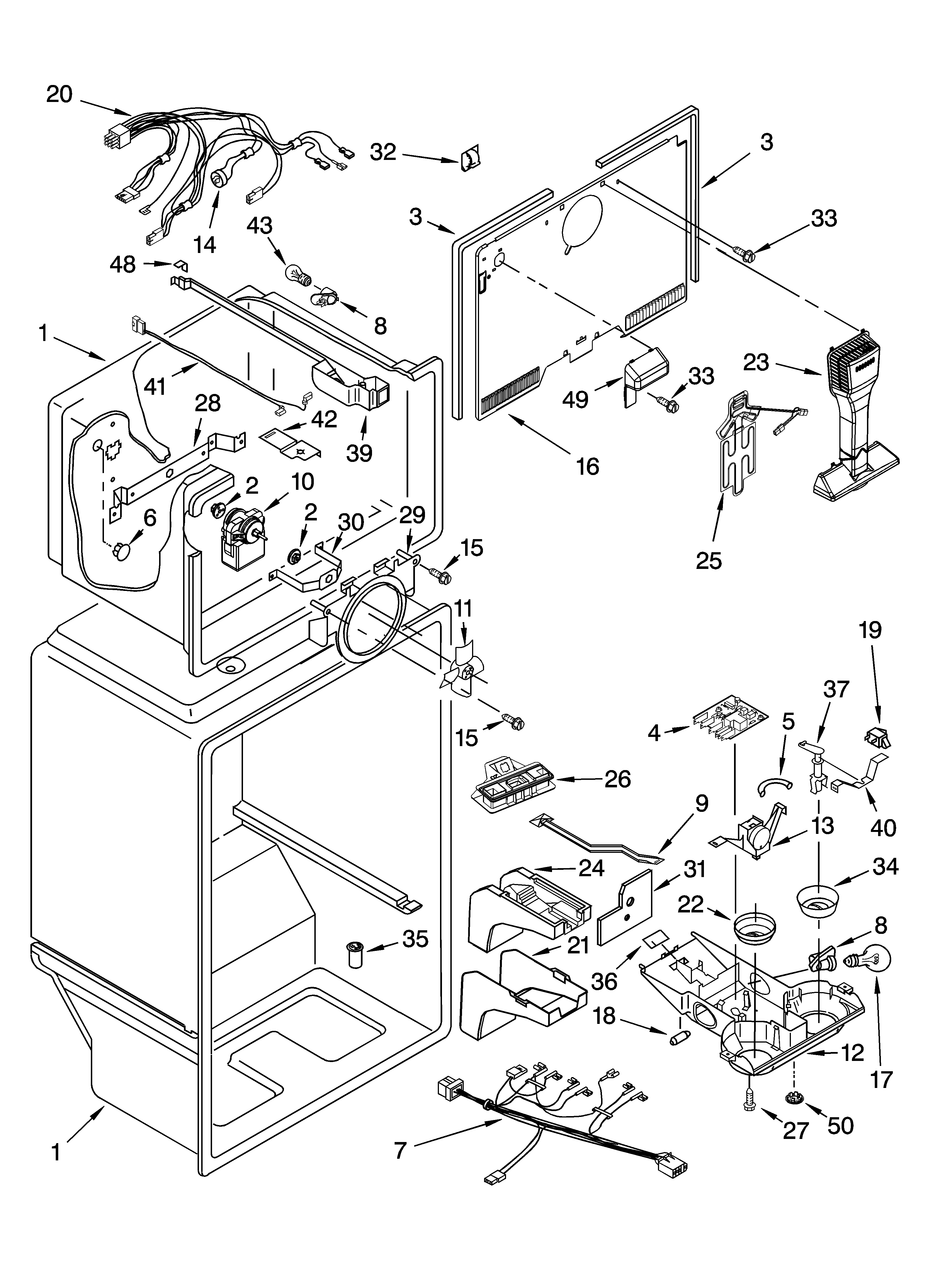 Kenmore 10664264401 liner parts diagram
