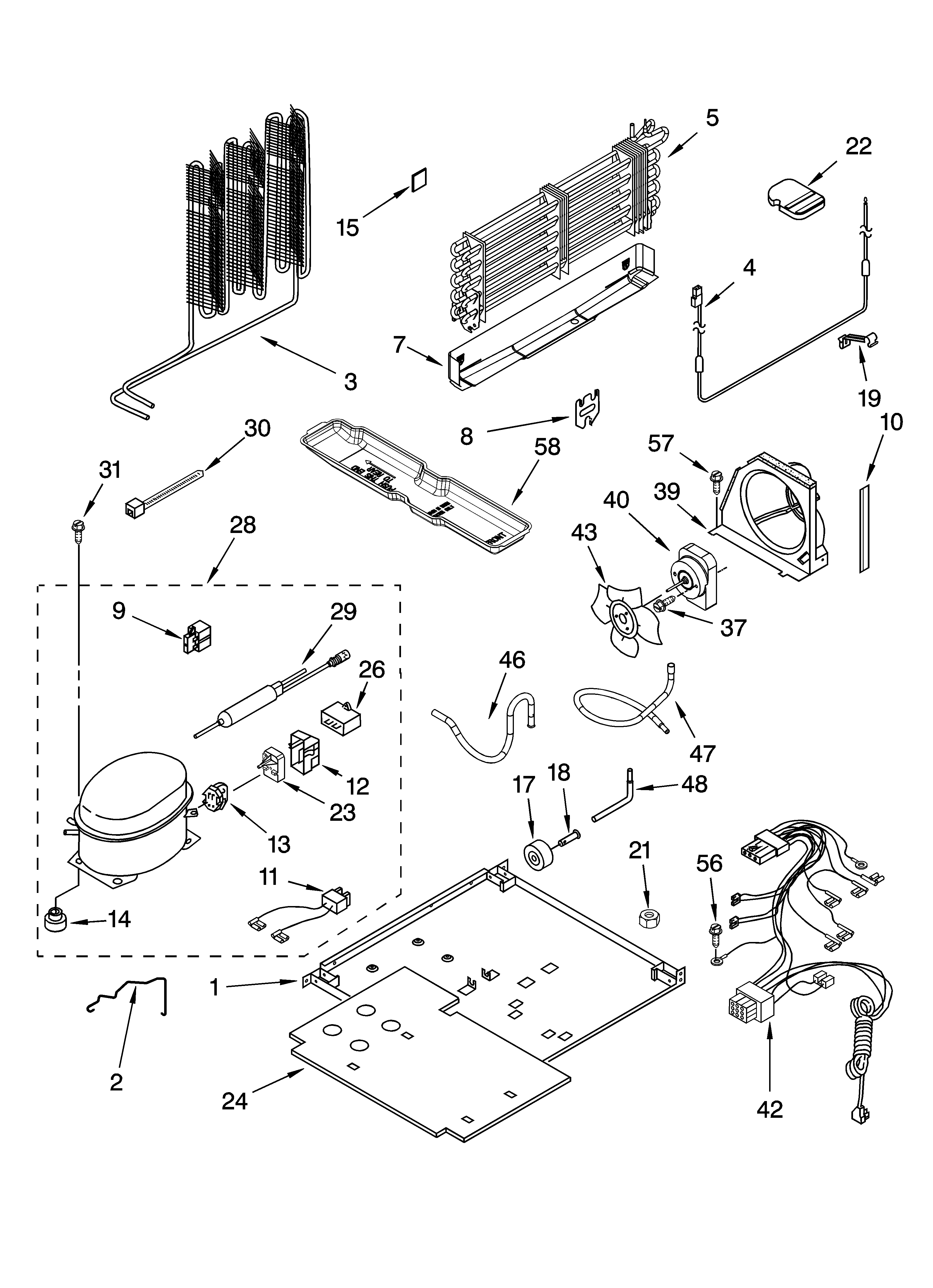 Kenmore 10664264401 unit parts, optional parts diagram