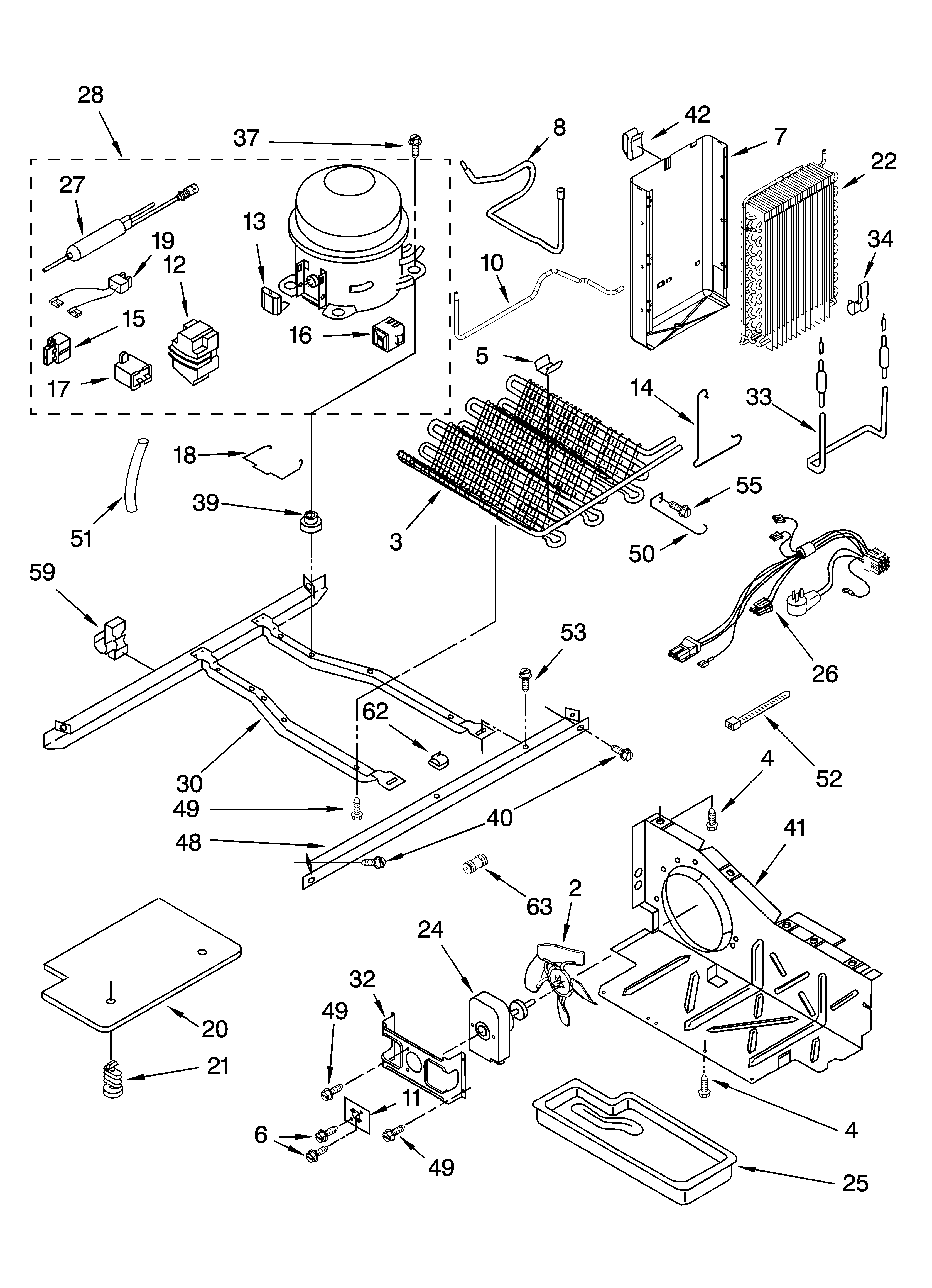 Kenmore 10658212400 unit parts diagram
