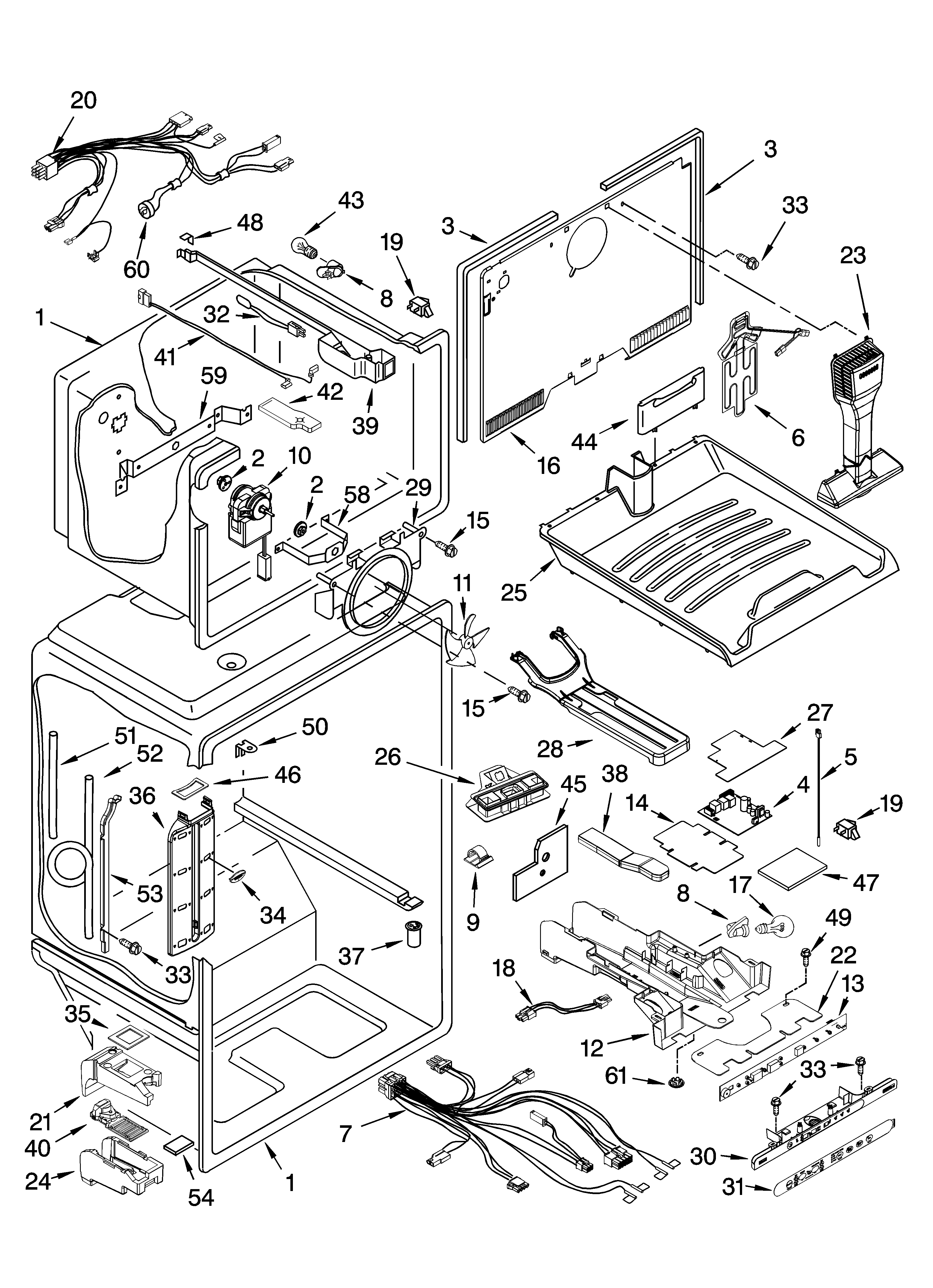 Kenmore Elite 10674206401 liner parts diagram
