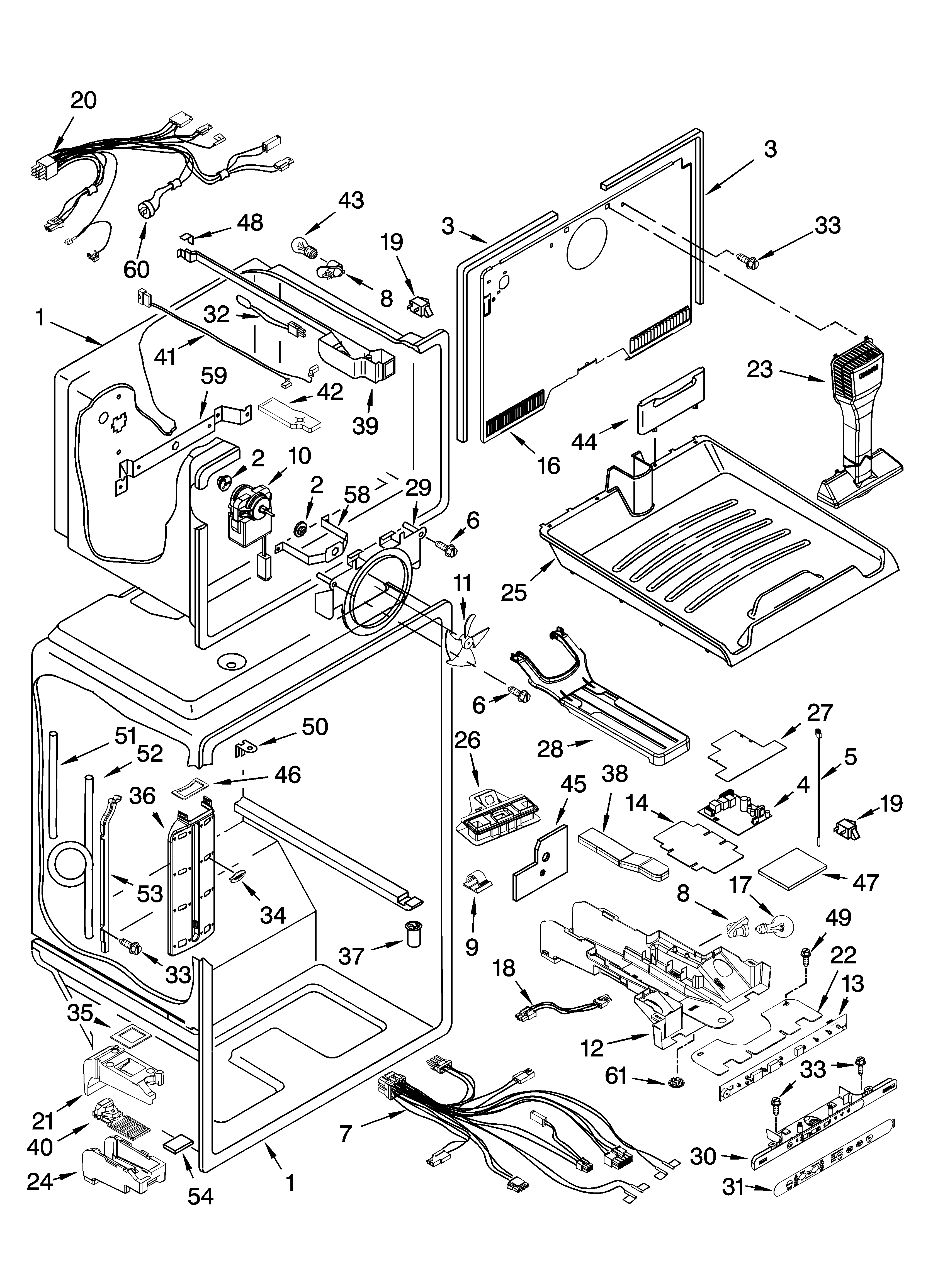 Kenmore Elite 10674916401 liner parts diagram