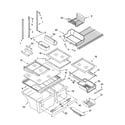 Kenmore Elite 10674916401 shelf parts diagram