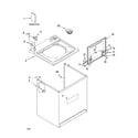 Kenmore 11016922500 top and cabinet parts diagram