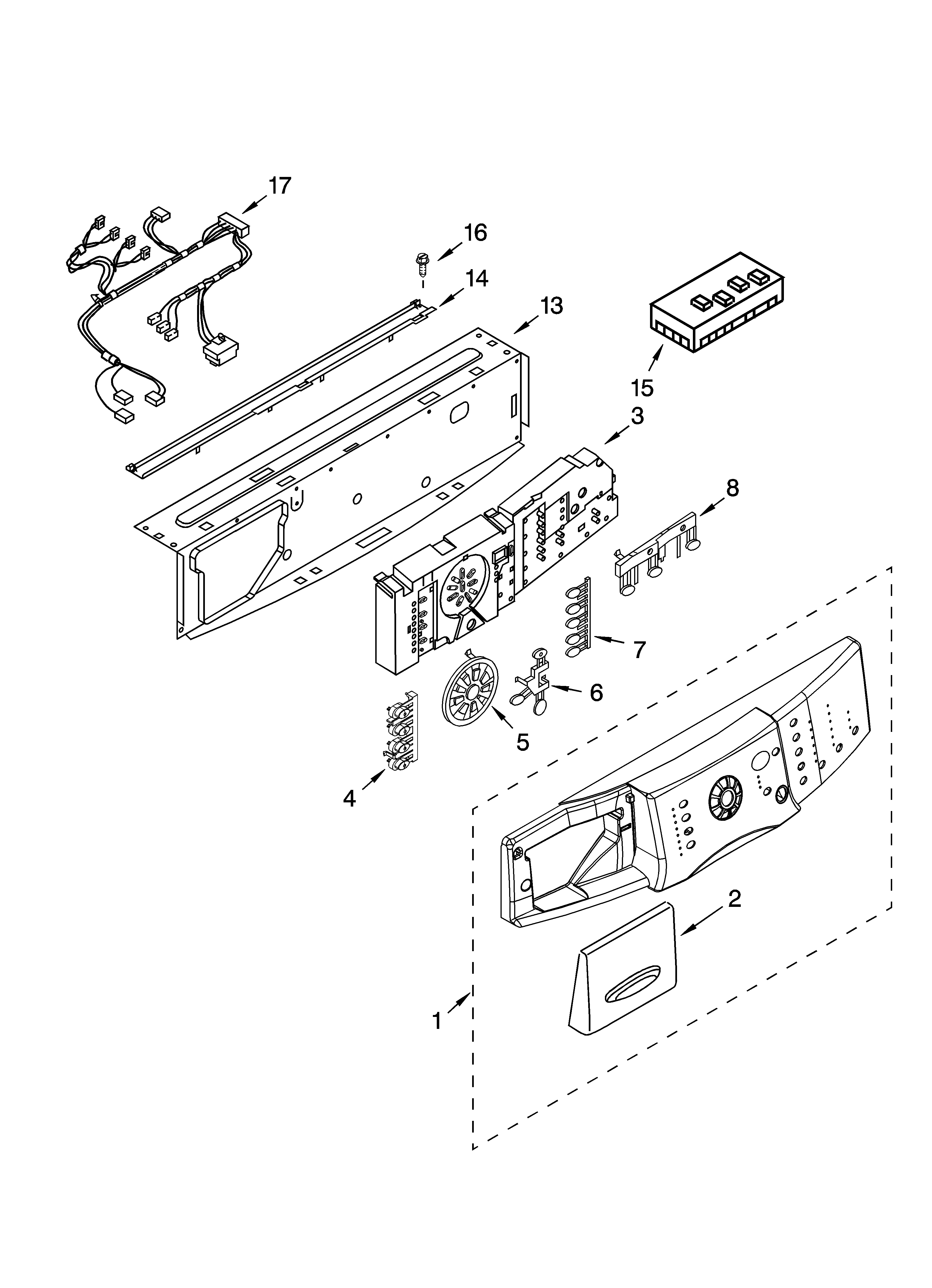 Kenmore Elite 11045992400 control panel parts diagram