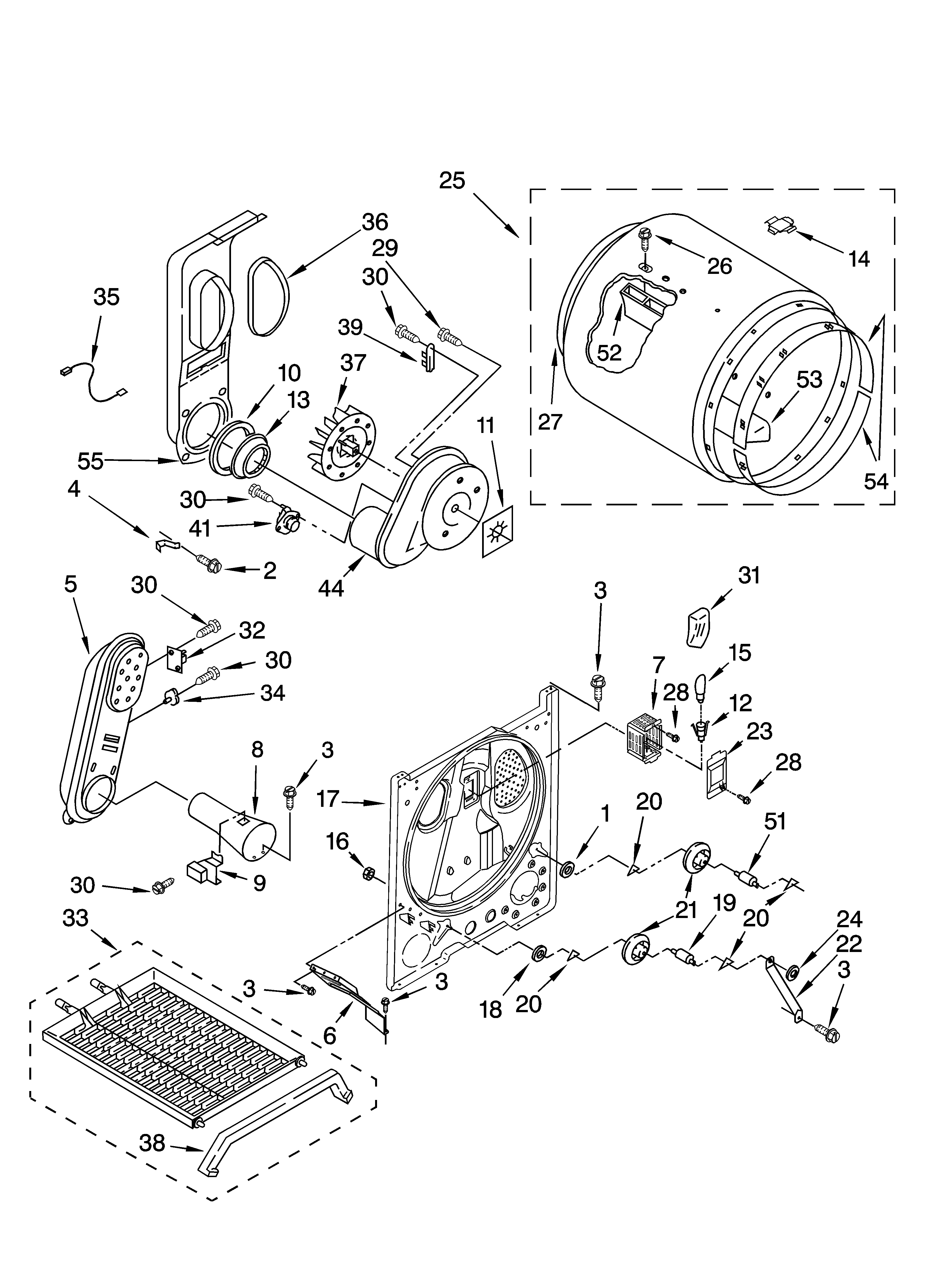 Kenmore 11074842400 bulkhead parts diagram