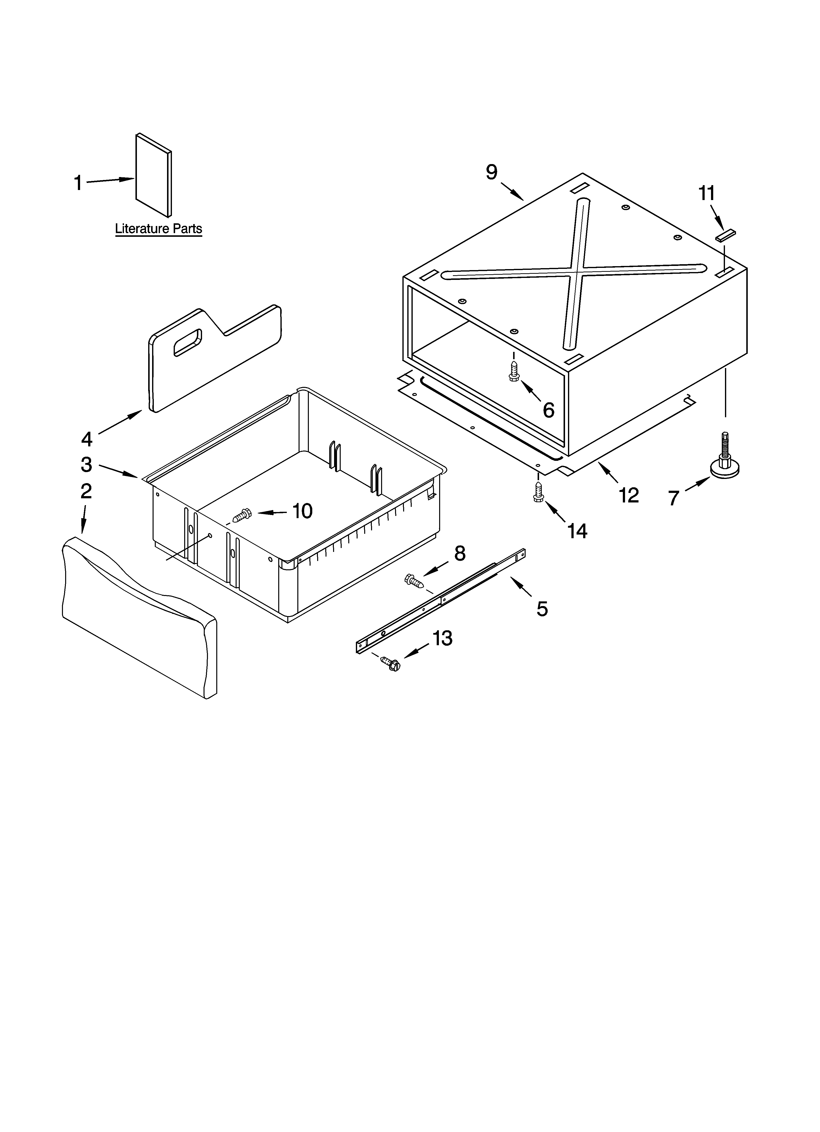 Sears Canada 110C85087400 pedestal parts (not included) (13`` pedestals only), o diagram