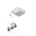 Kenmore 66517352301 lower rack parts diagram