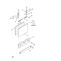Kenmore 66517014401 door and panel parts diagram