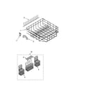 Kenmore 66517039400 lower rack parts, optional parts (not included) diagram
