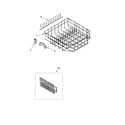 Kenmore 66517049400 lower rack parts, optional parts (not included) diagram