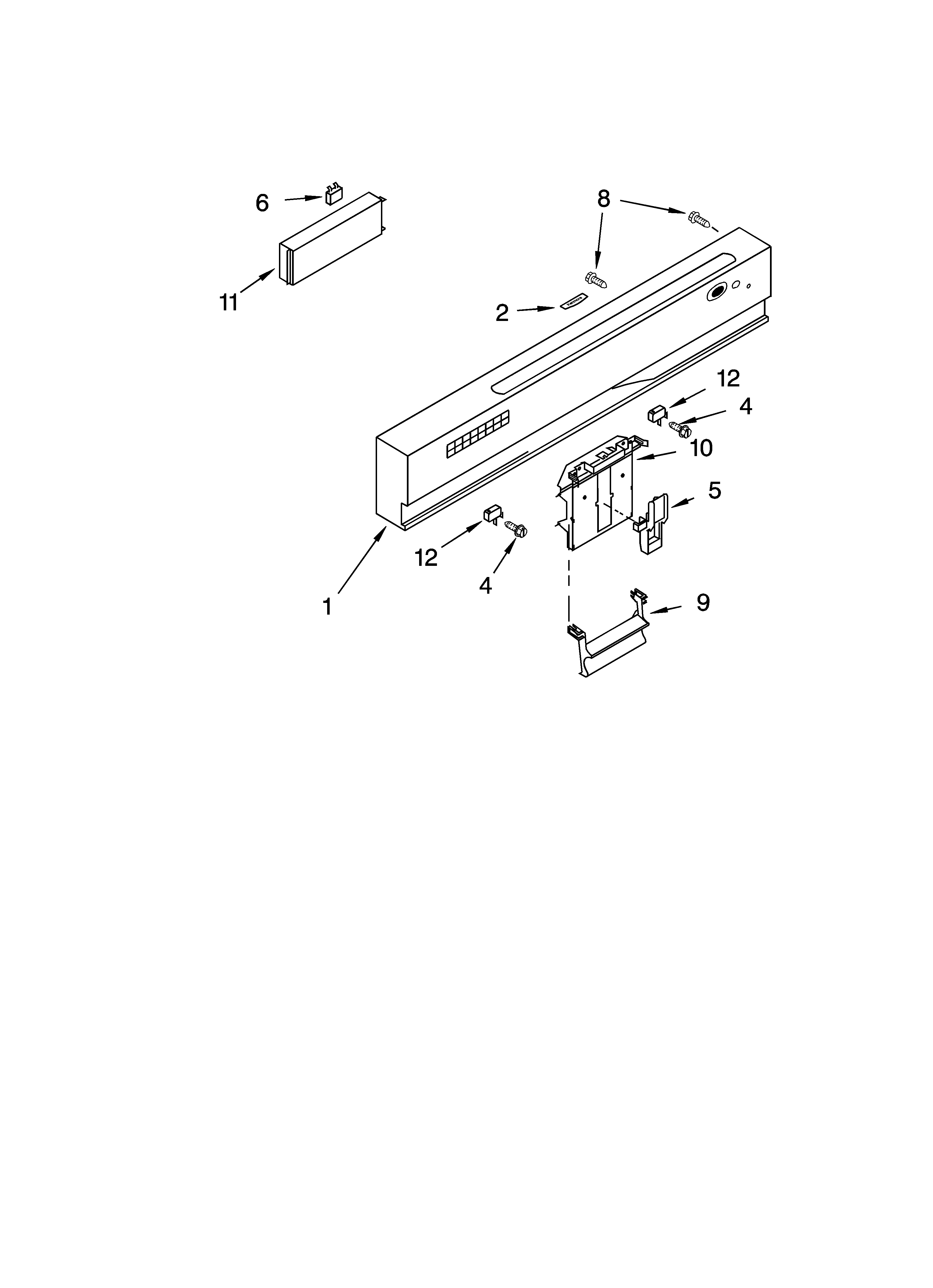 Kenmore Elite 66517264400 control panel parts diagram