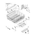 Kenmore Elite 66517263400 upper rack and track parts diagram