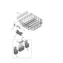 Kenmore Elite 66517263400 lower rack parts, optional parts (not included) diagram