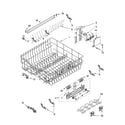Kenmore Elite 66516293400 upper rack and track parts diagram