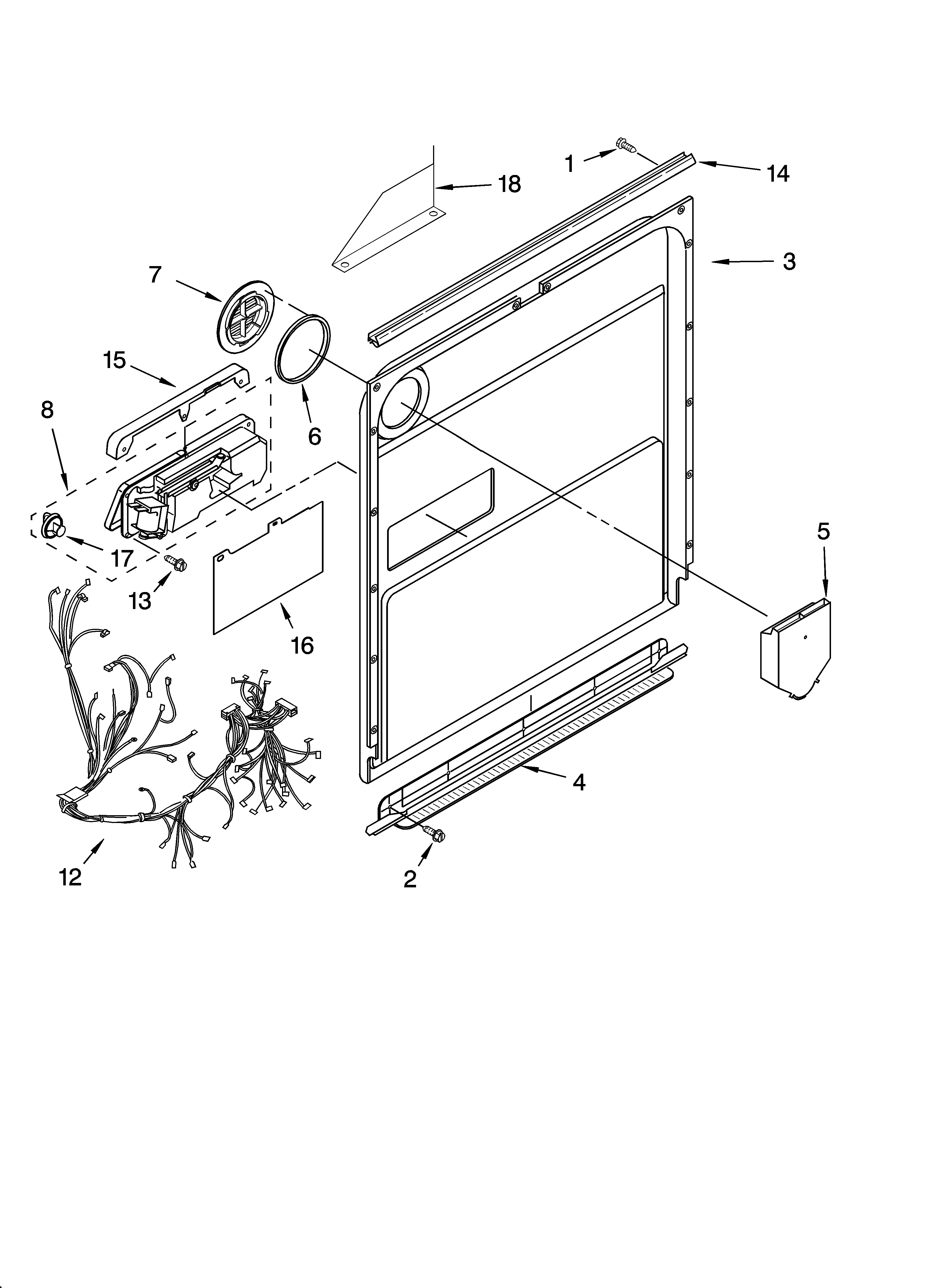 Kenmore Elite 66516292401 door and latch parts diagram