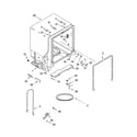 Kenmore 66517372301 tub and frame parts diagram