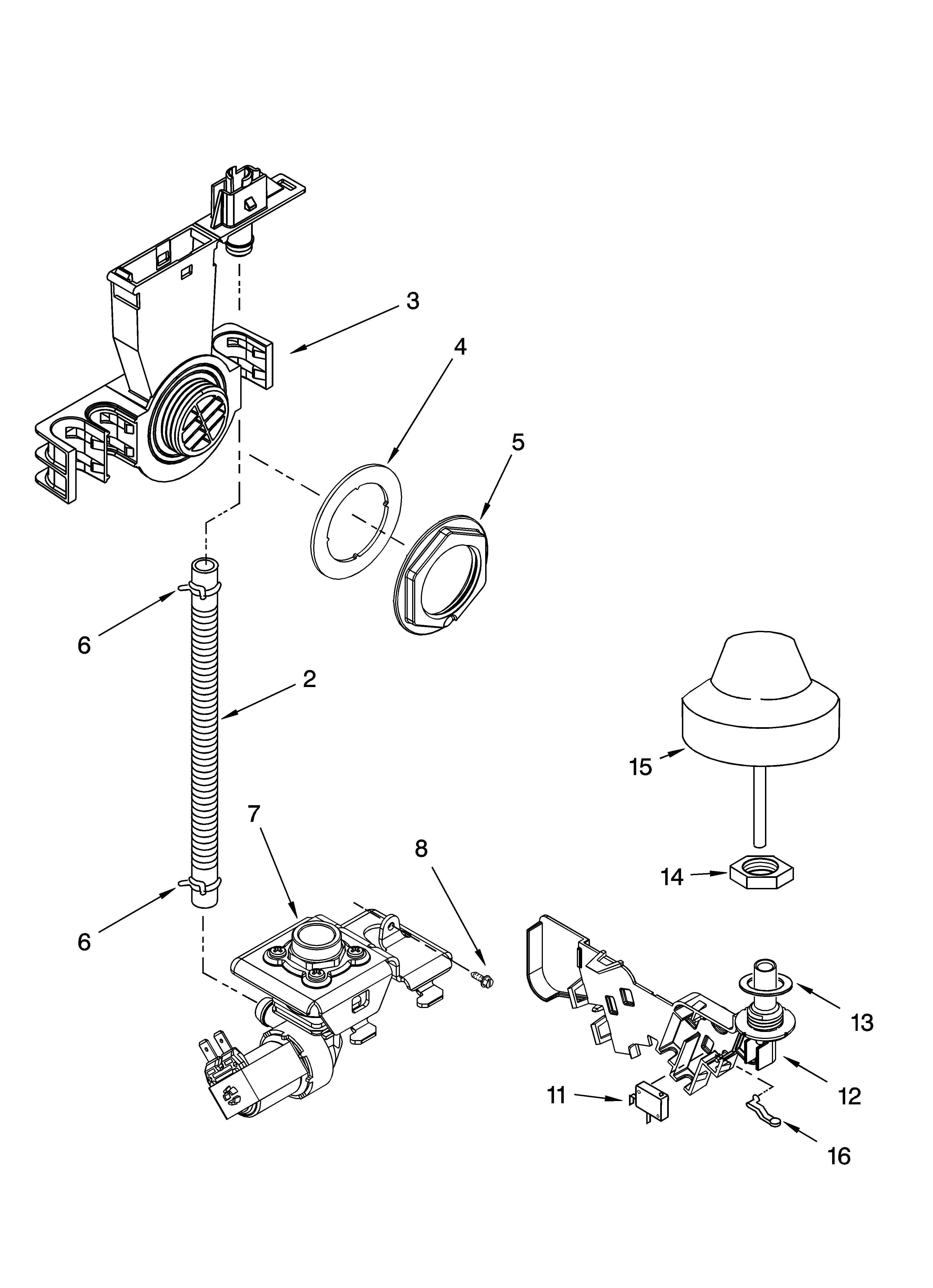 Kenmore 66517389300 fill and overfill parts diagram