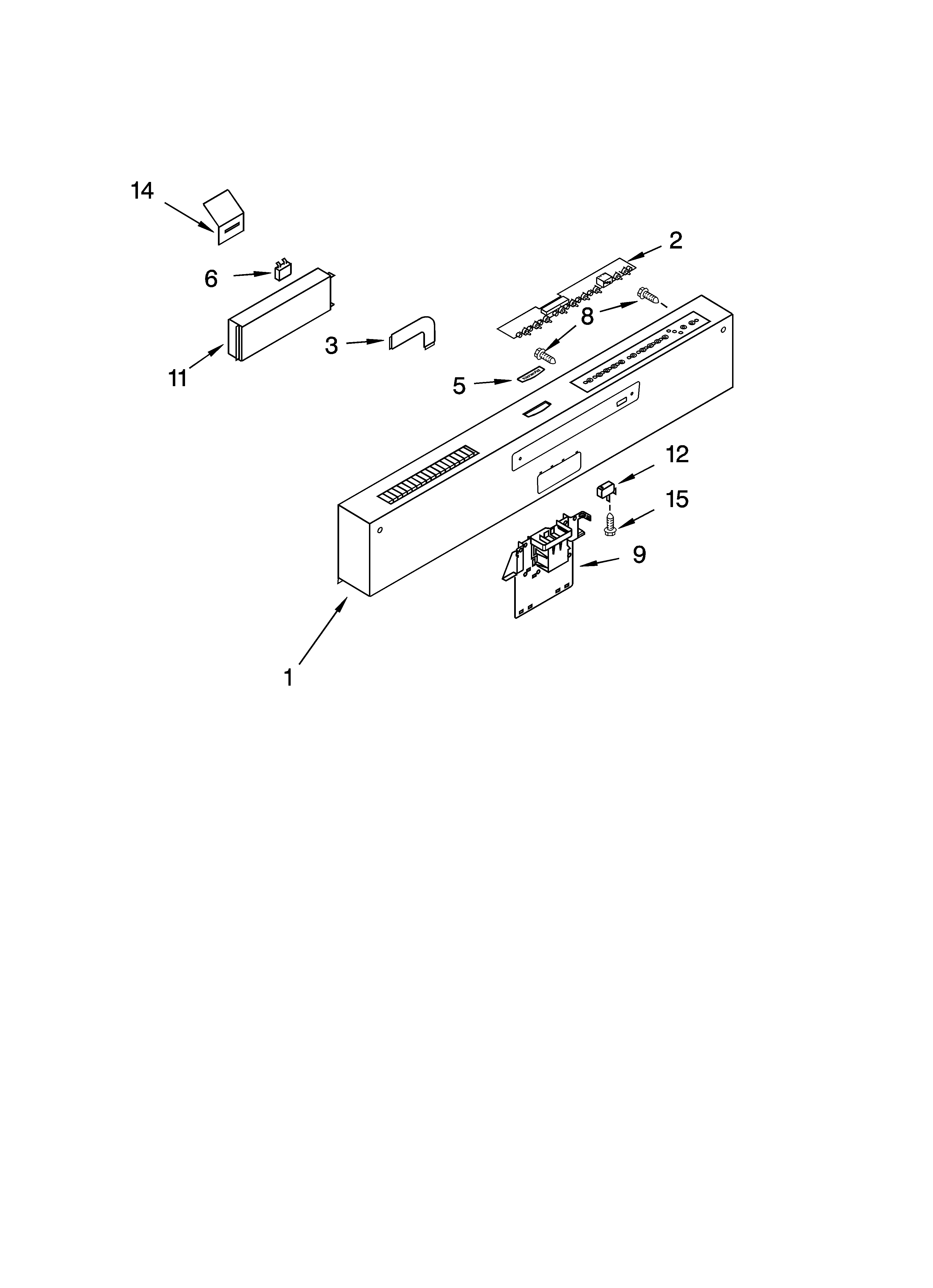 Kenmore 66516473300 control panel parts diagram
