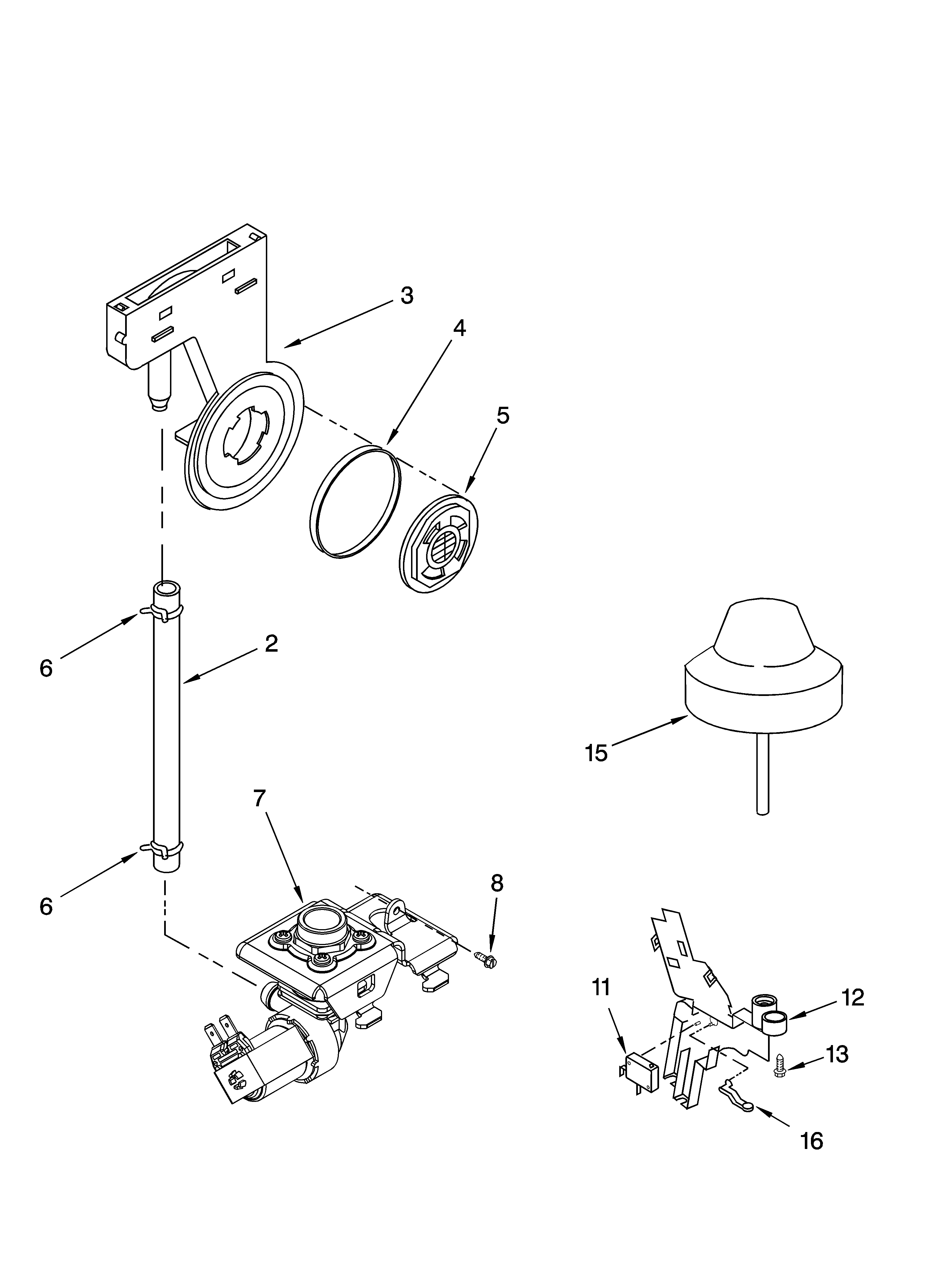 Kenmore 66517539201 fill and overfill parts diagram