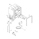 Kenmore 66517533201 tub and frame parts diagram