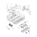 Kenmore 66517533201 upper rack and track parts diagram
