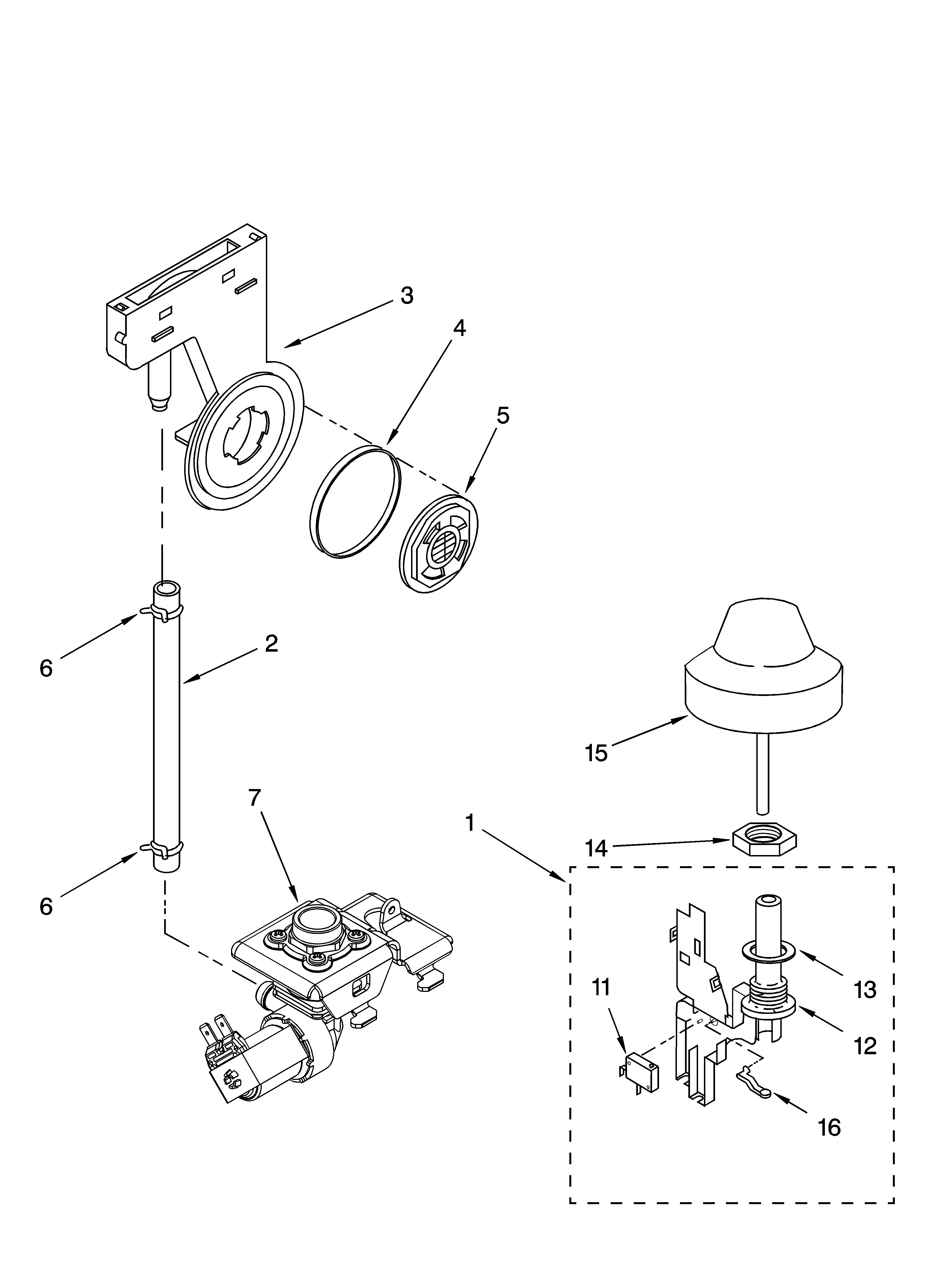 Kenmore 66517589200 fill and overfill parts diagram