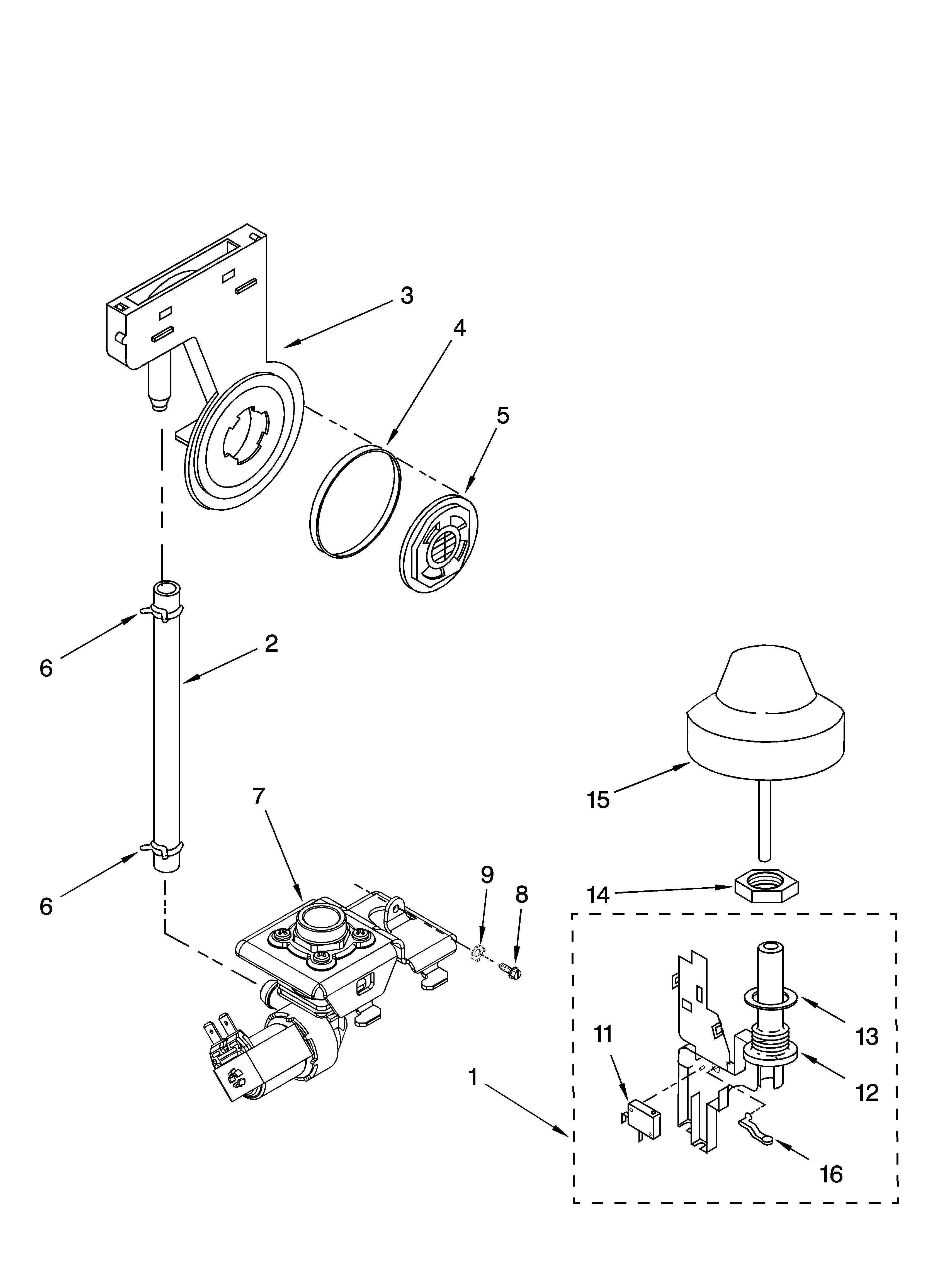 Kenmore 66517593200 fill and overfill parts diagram