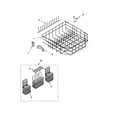 Kenmore 66517602301 lower rack parts diagram