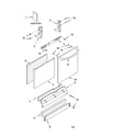 Kenmore 66516982200 door and panel parts diagram