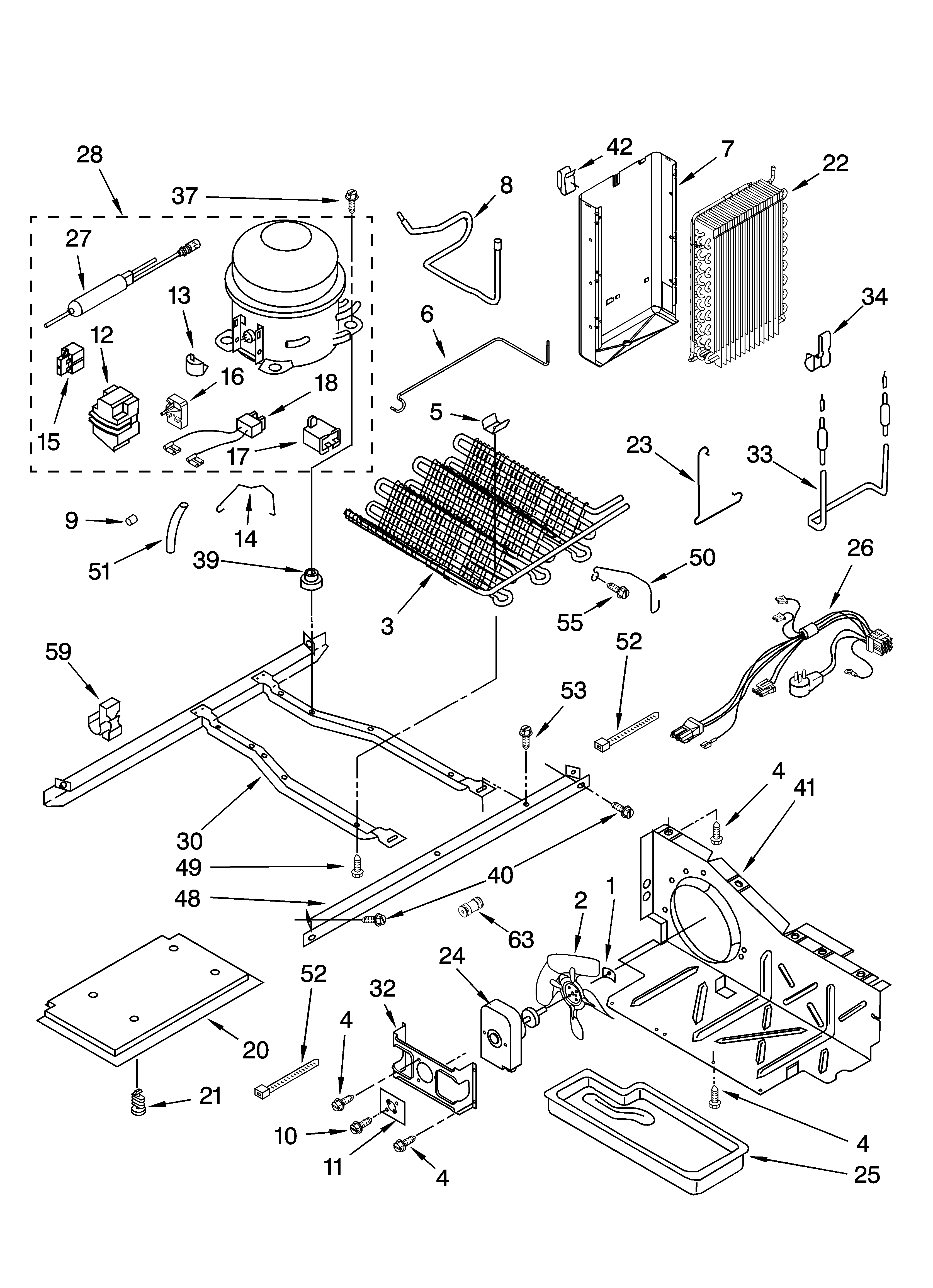 Kenmore 10656689500 unit parts diagram