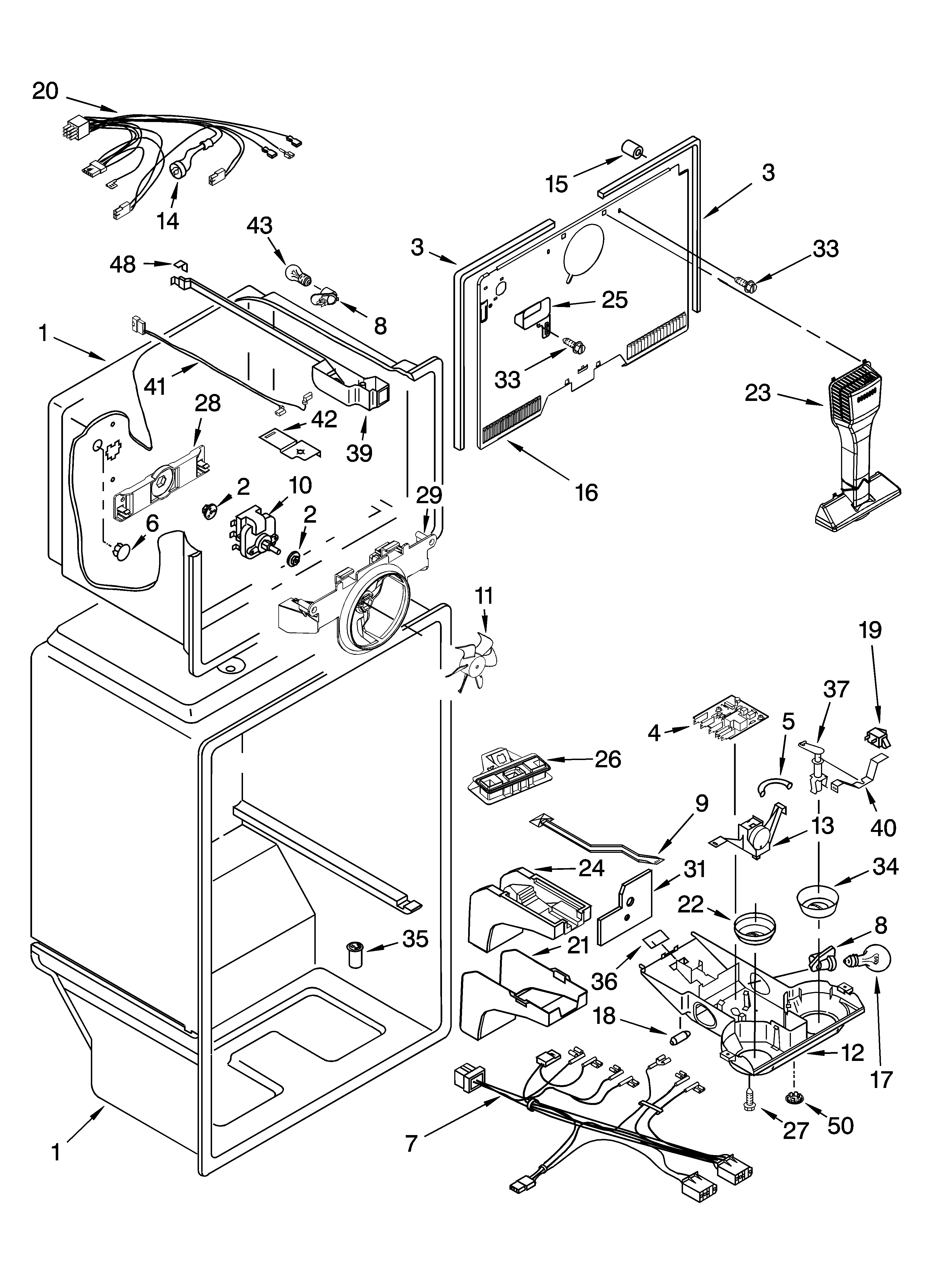 Kenmore 10674249401 liner parts diagram