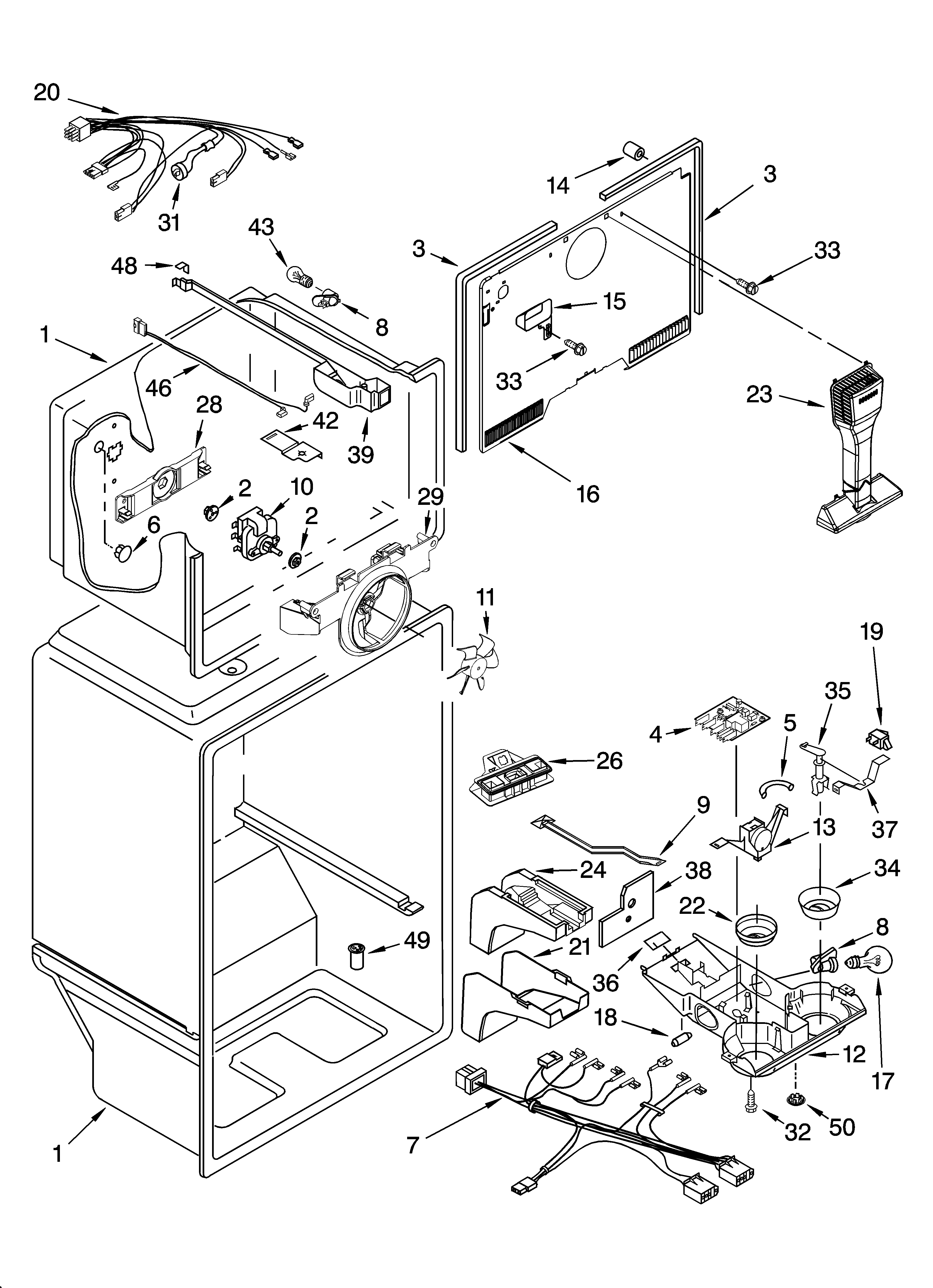 Kenmore 10674943401 liner parts diagram