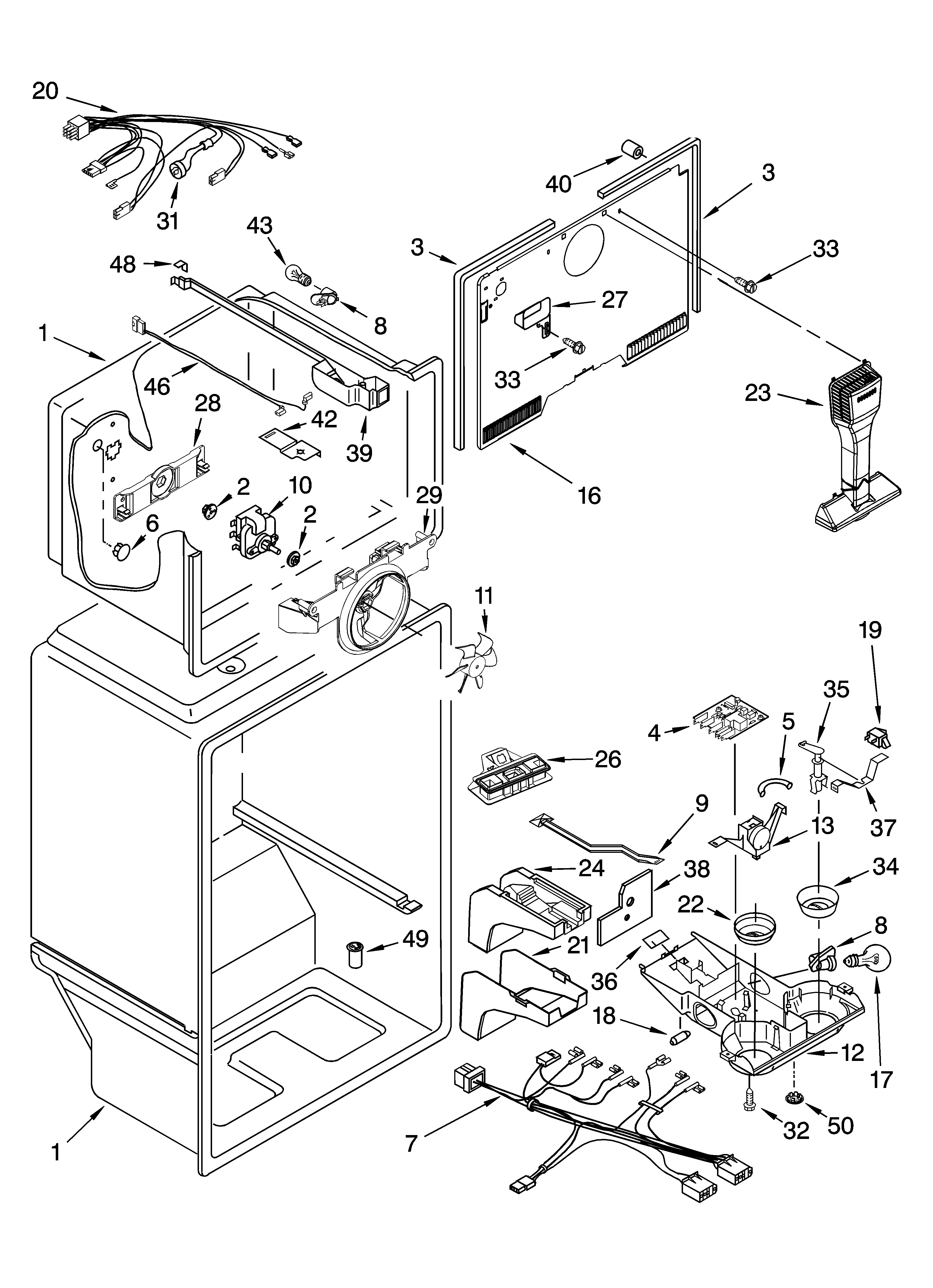 Kenmore 10664962401 liner parts diagram