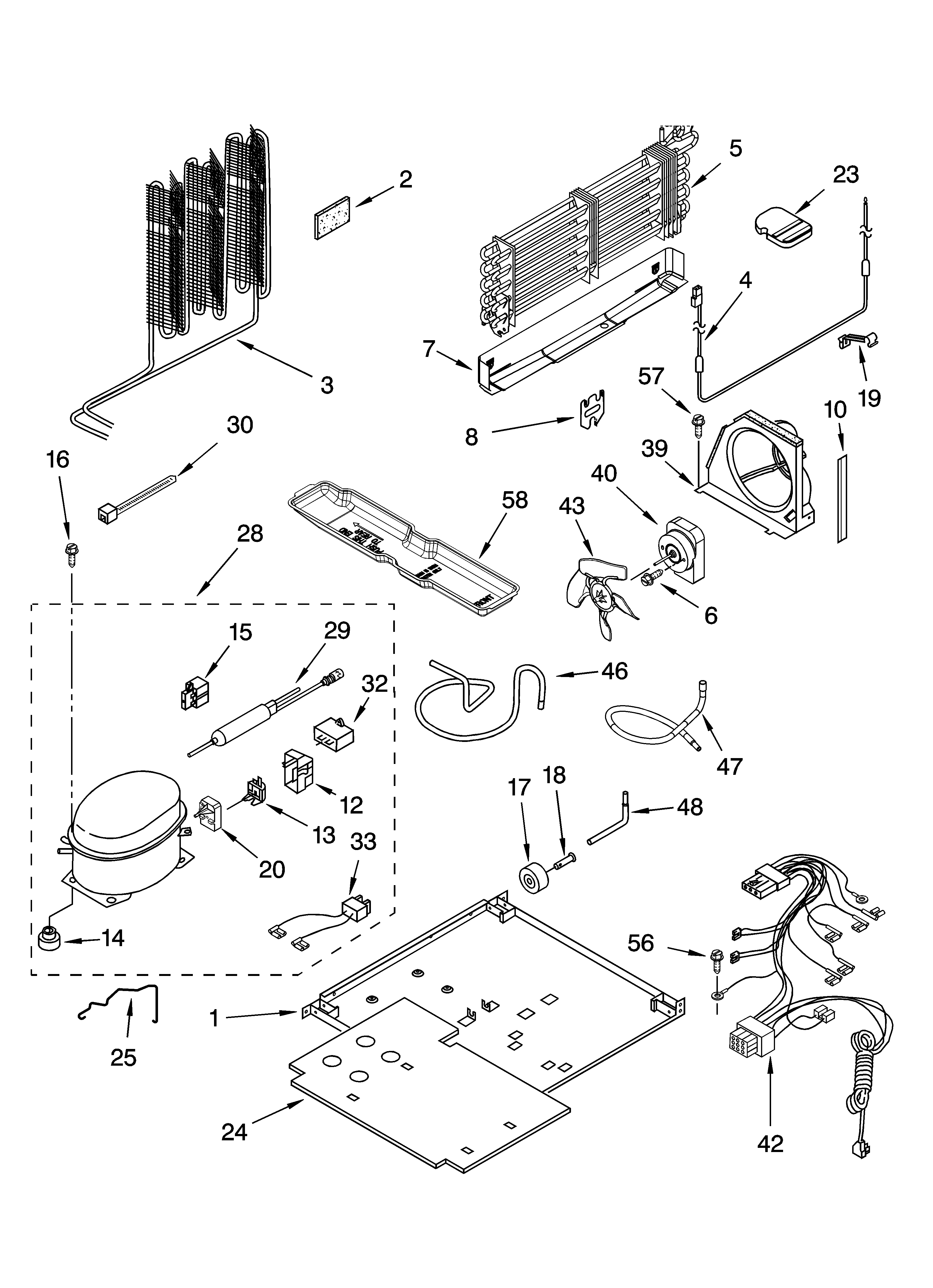 Kenmore 10664962401 unit parts, optional parts diagram