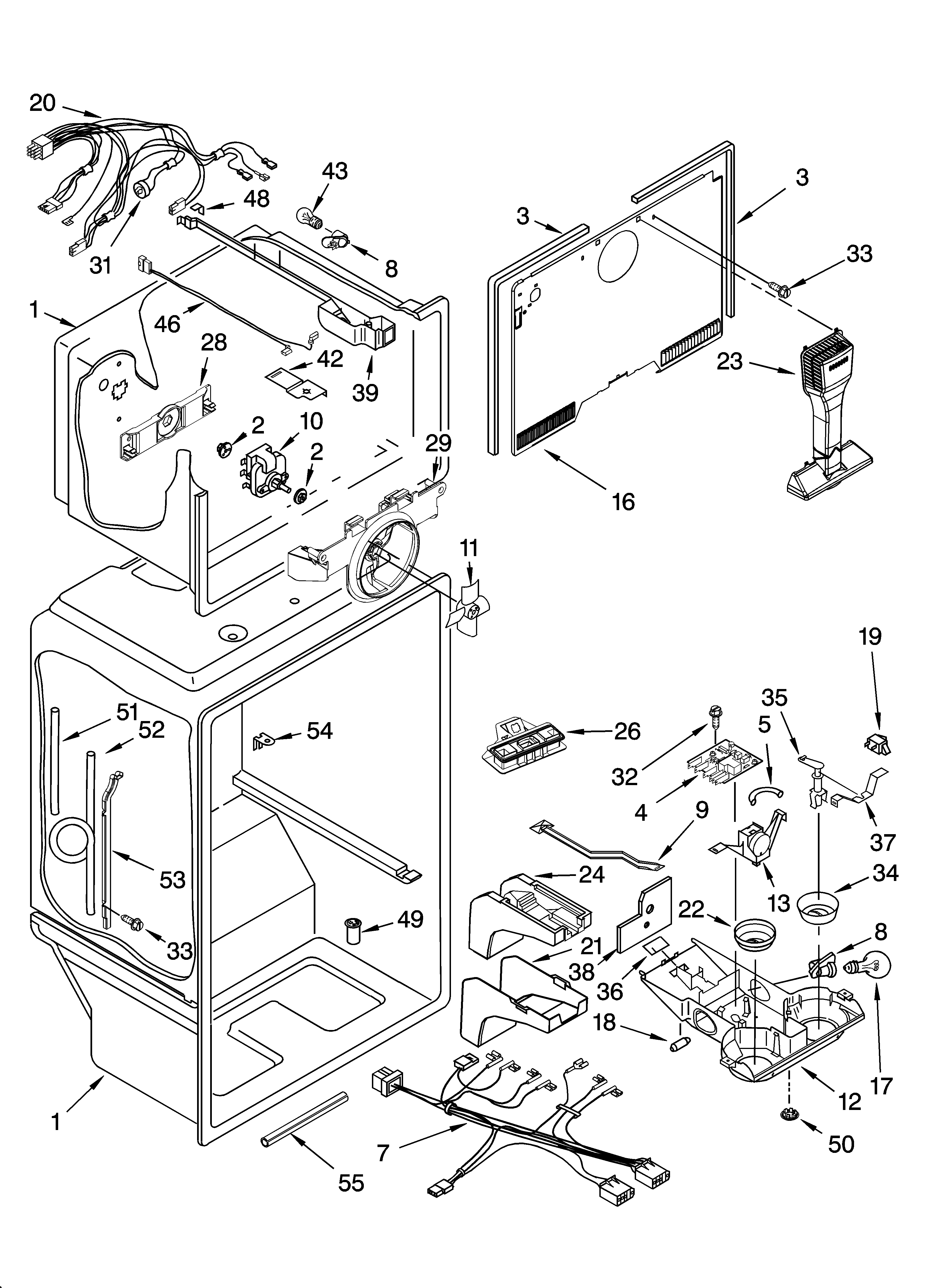 Kenmore 10674969401 liner parts diagram