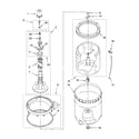 Kenmore 11026862500 agitator, basket and tub parts diagram