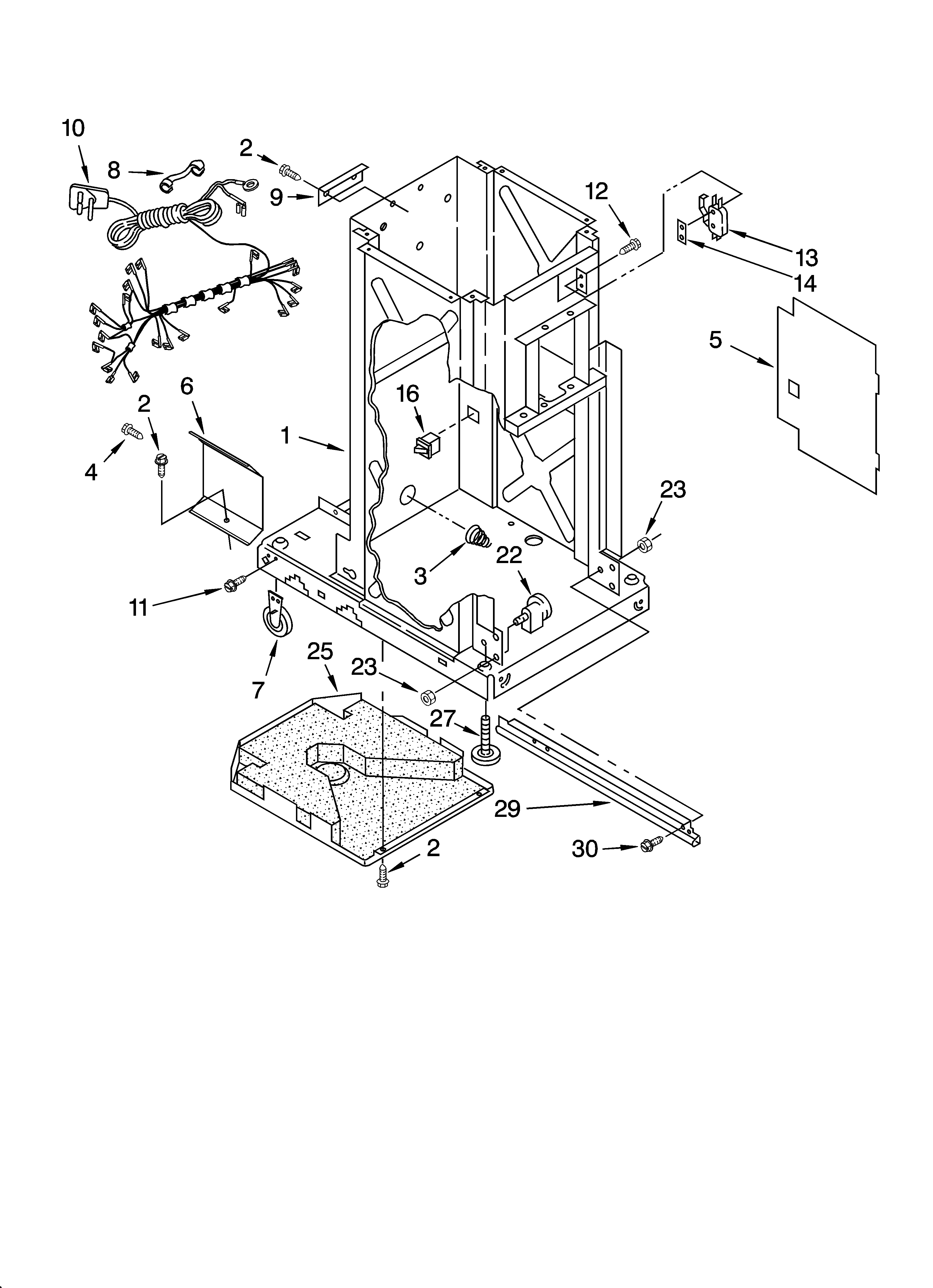 Kenmore 66513619101 frame parts diagram