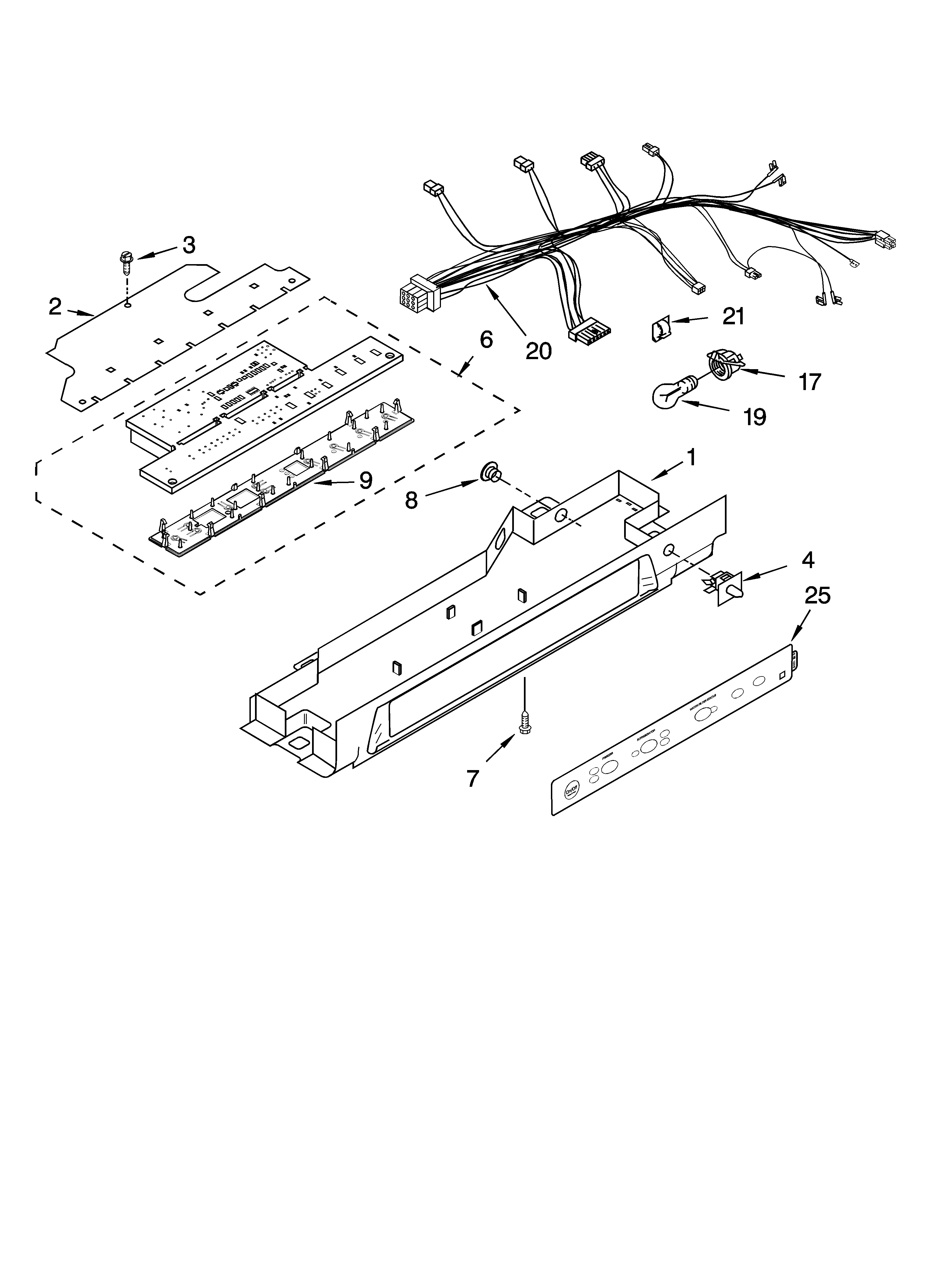 Kenmore 10656166500 control parts diagram