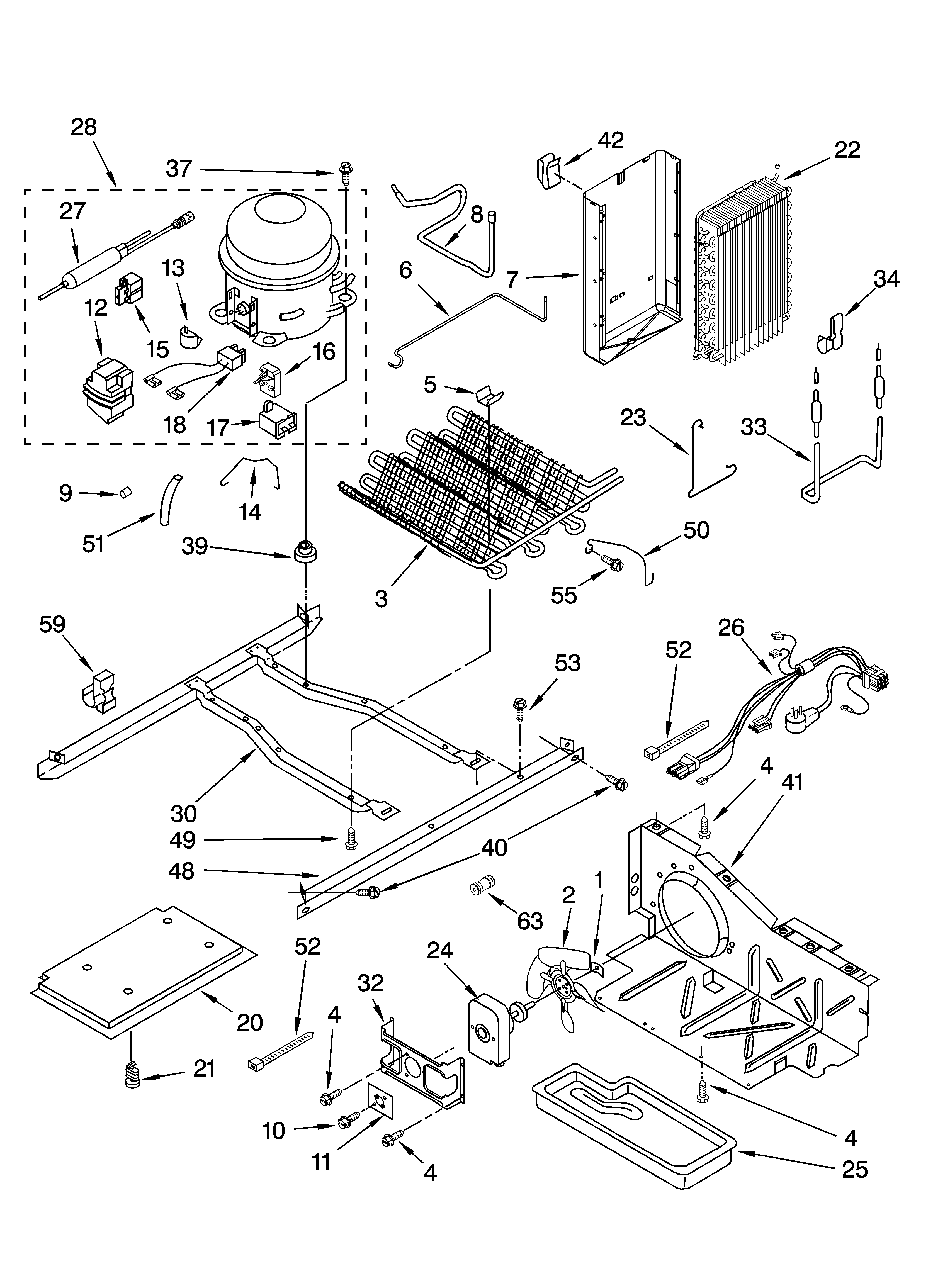 Kenmore 10656166500 unit parts diagram